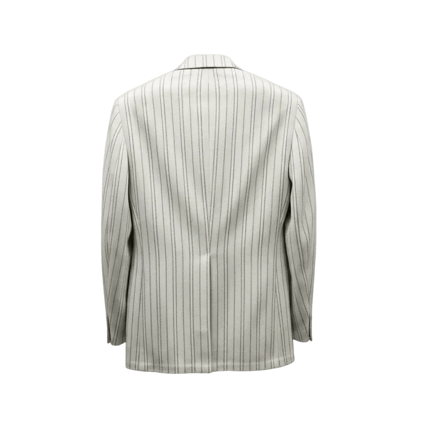 70s Elegant Light Grey Pinstripe