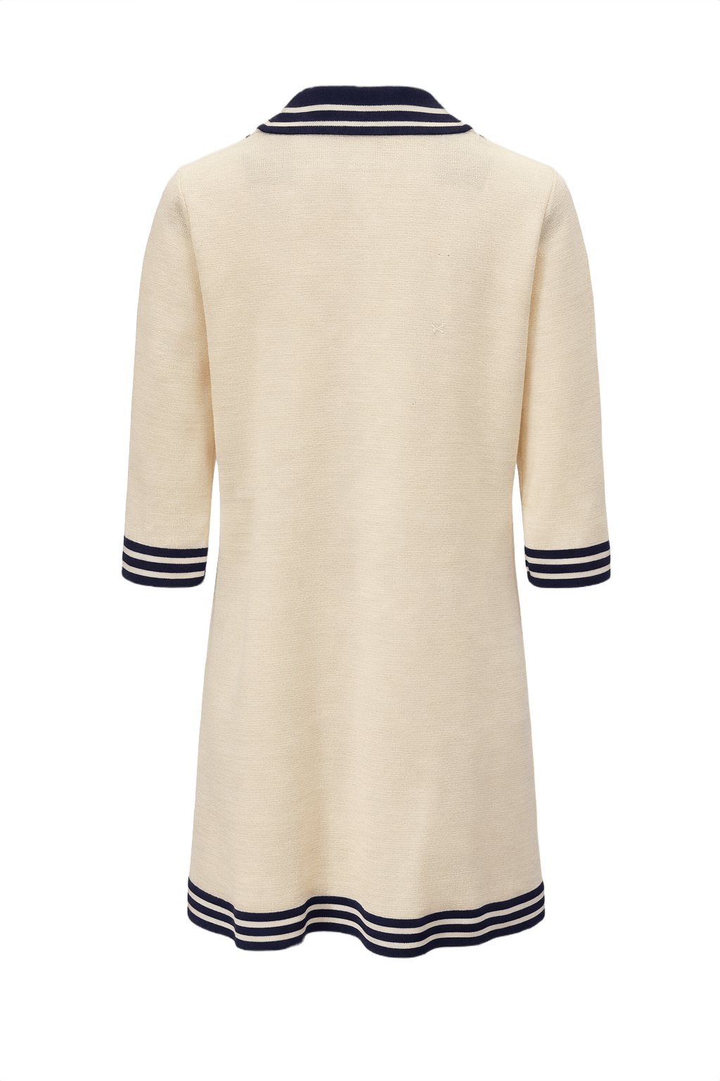 1960s Unknown Cream White Wool Dress - Front View
