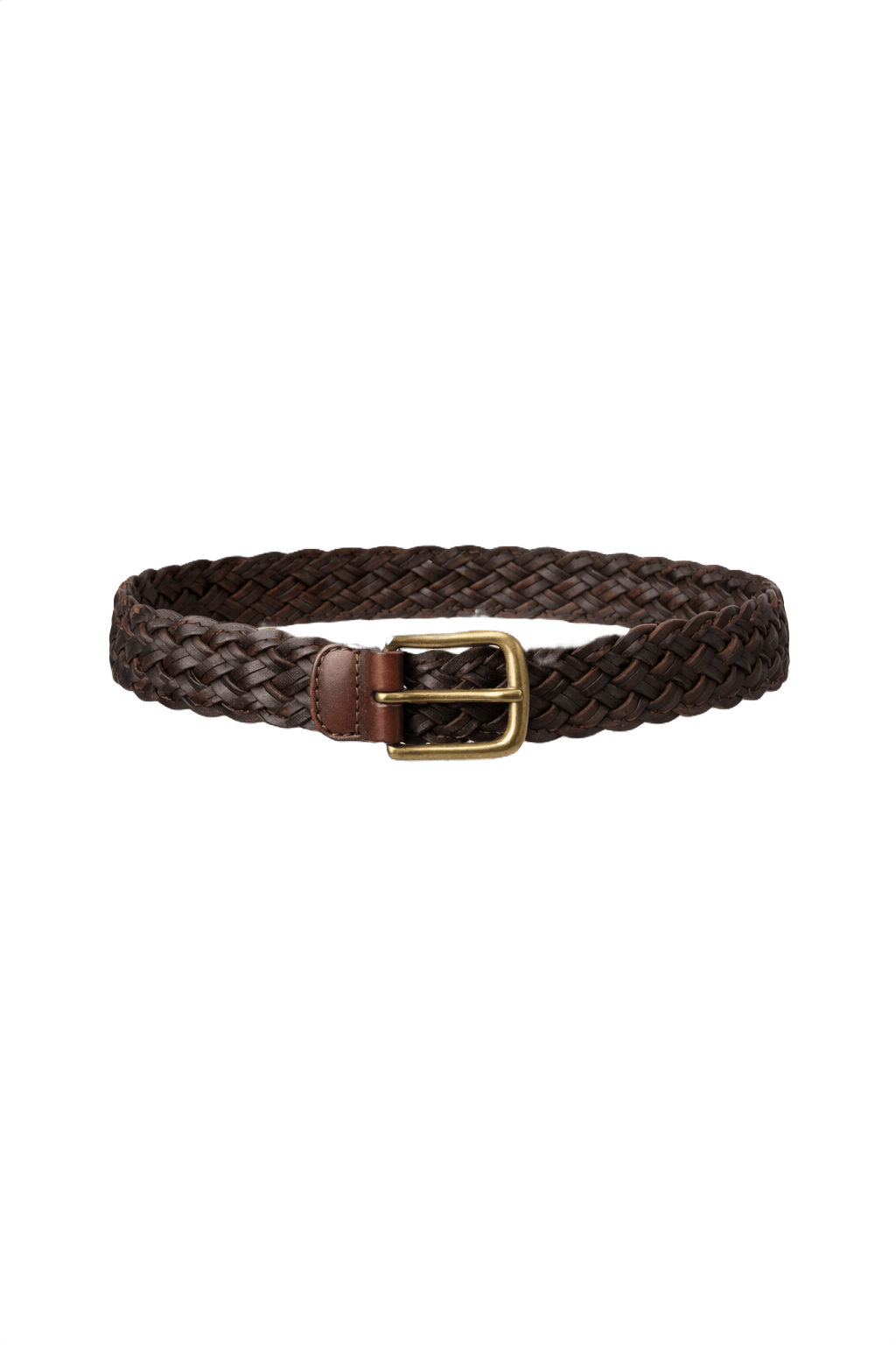 Unknown Brown Leather Belt - Front View