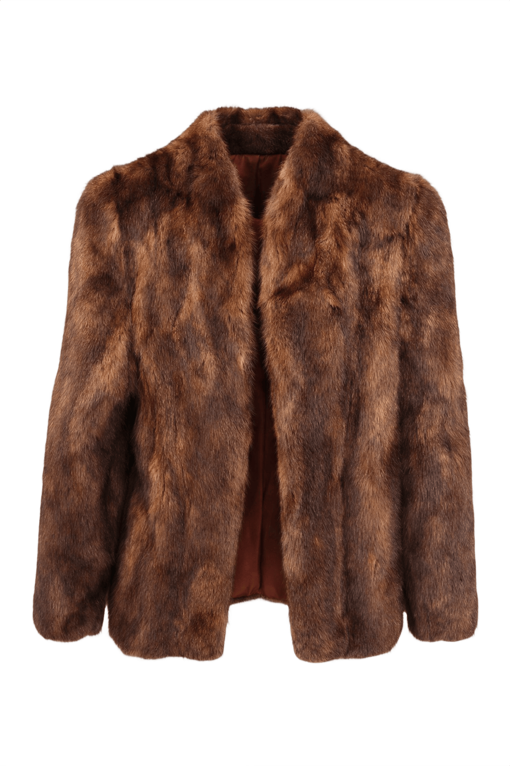 1980s Brown Fur Coat - Front View