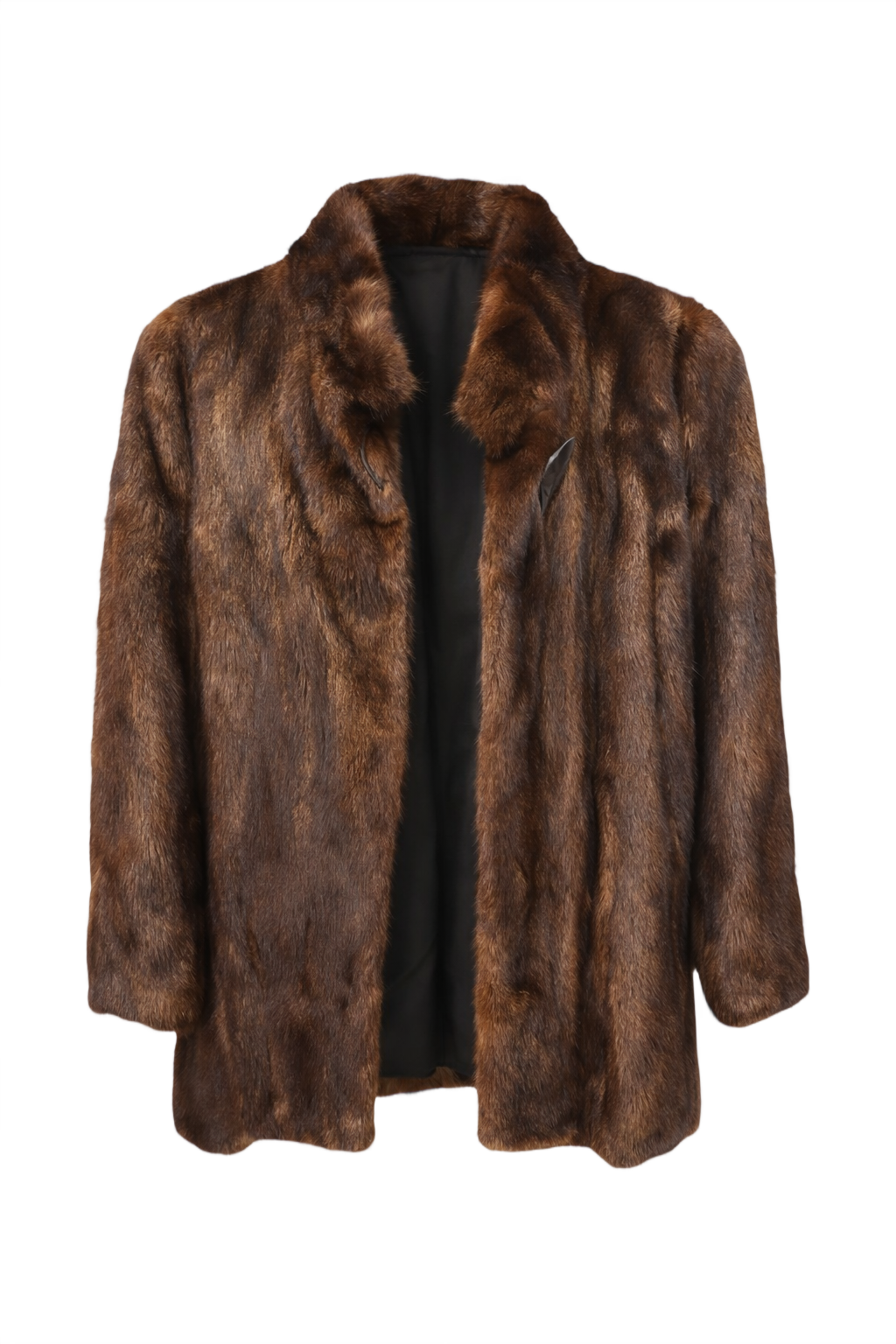 1980s Dark Brown Mink Fur Coat - Front View