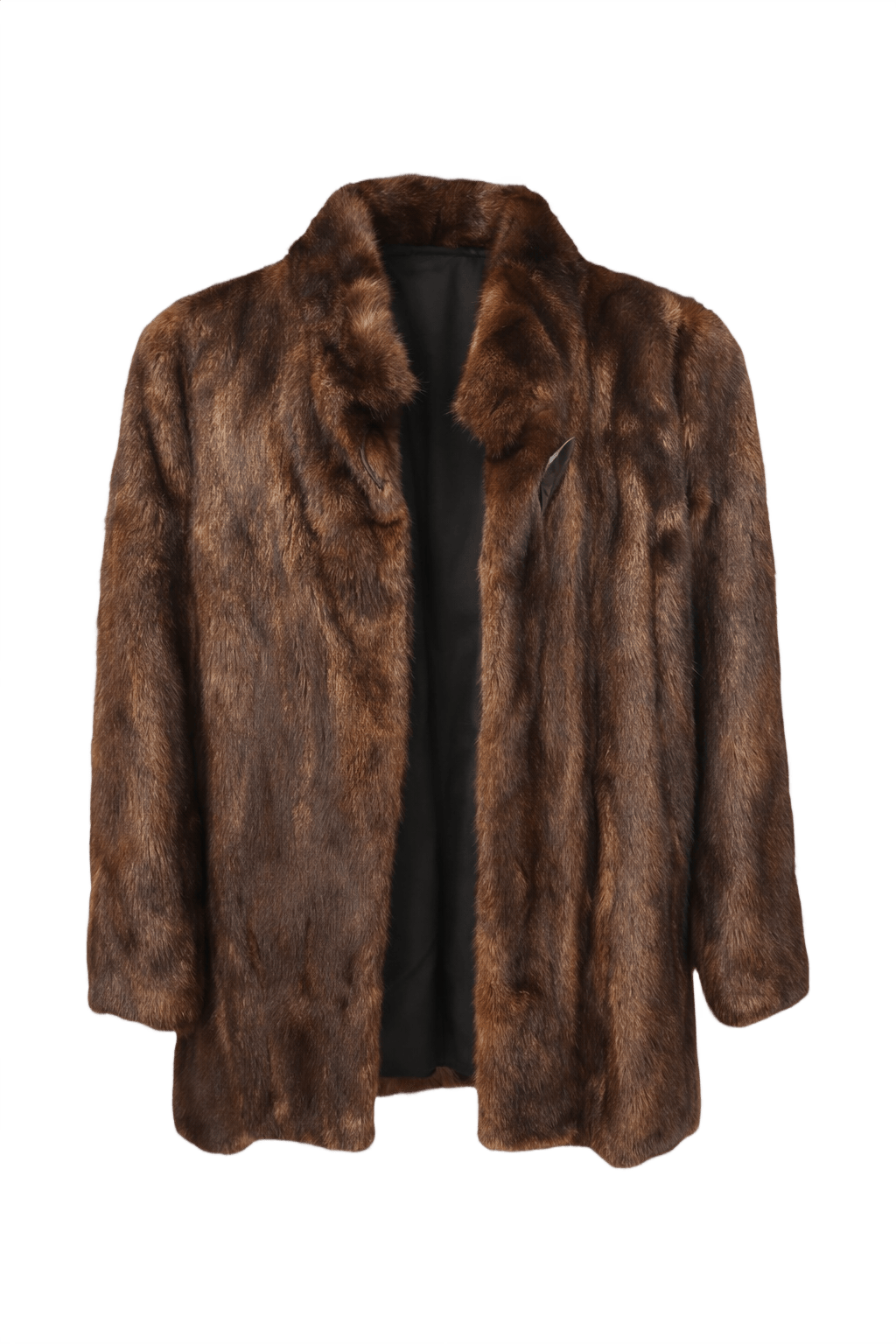 1980s Dark Brown Mink Fur Coat - Front View