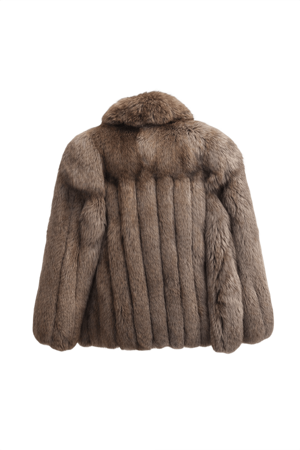 1980s Grey Fur Coat - Back View