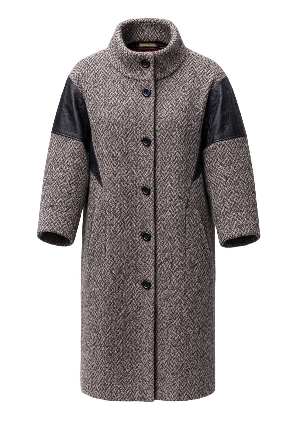1980s Grey Wool Blend Coat - Front View