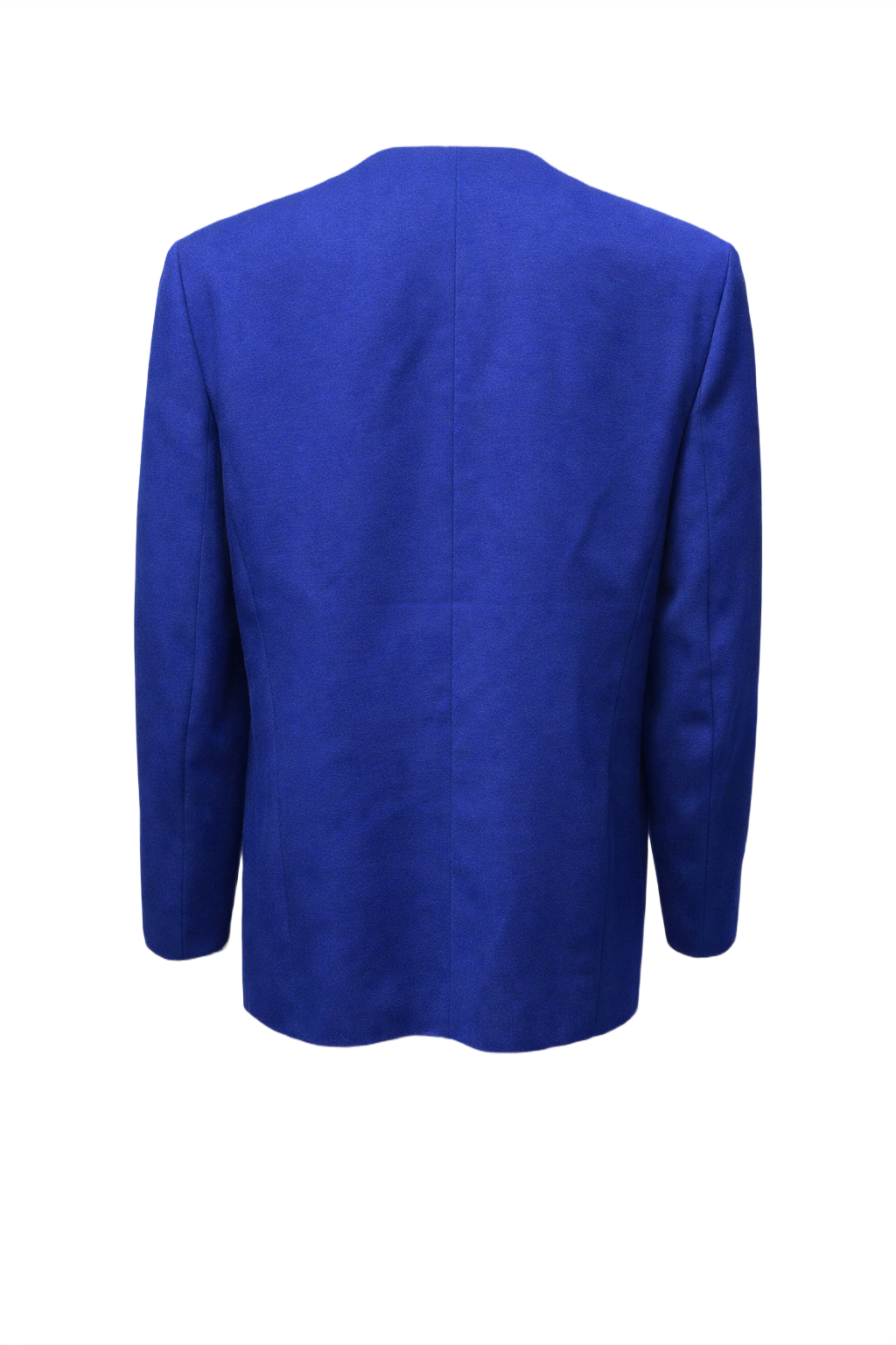1980s Royal Blue Wool Blazer - Back View