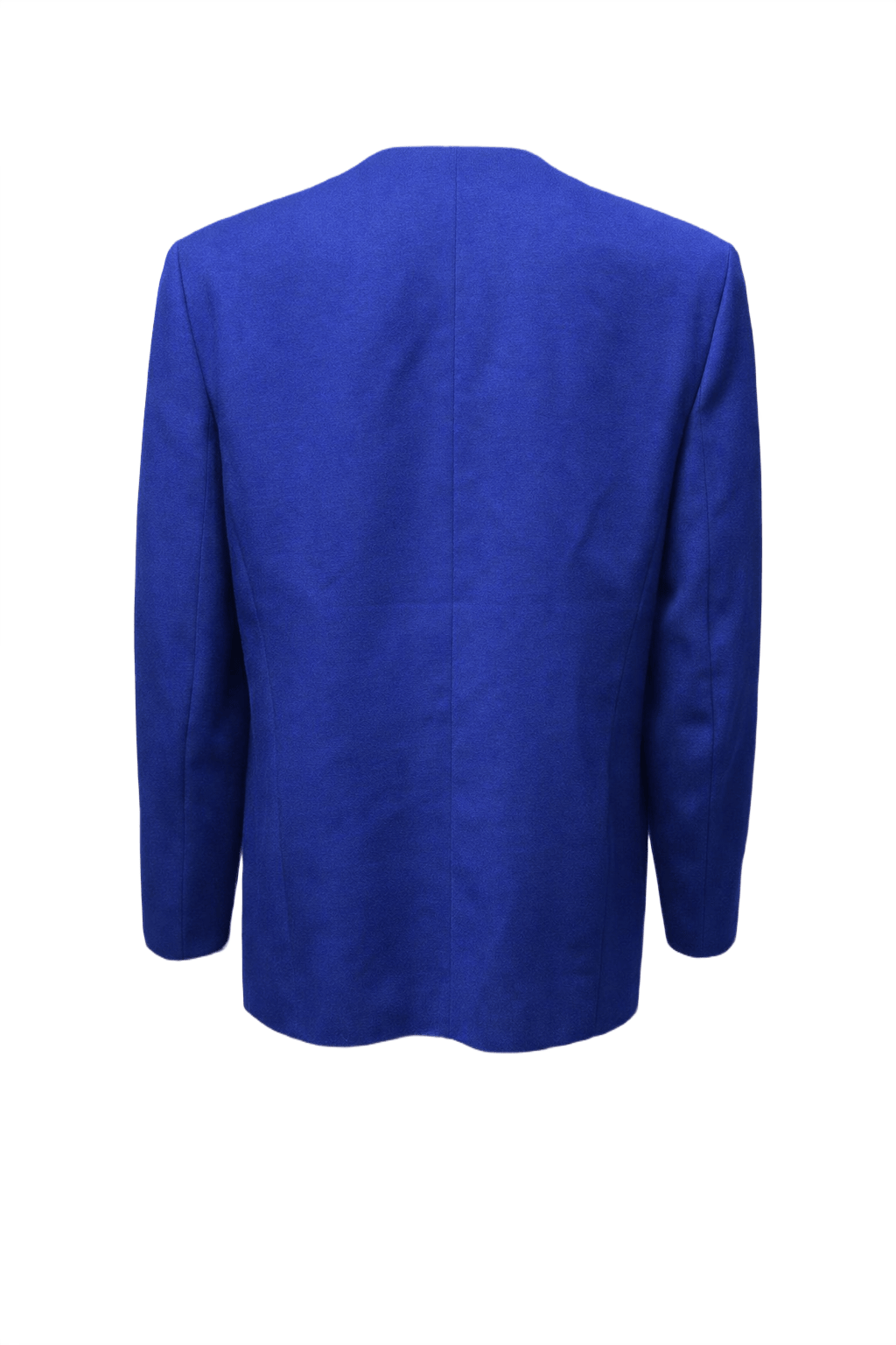 1980s Royal Blue Wool Blazer - Back View