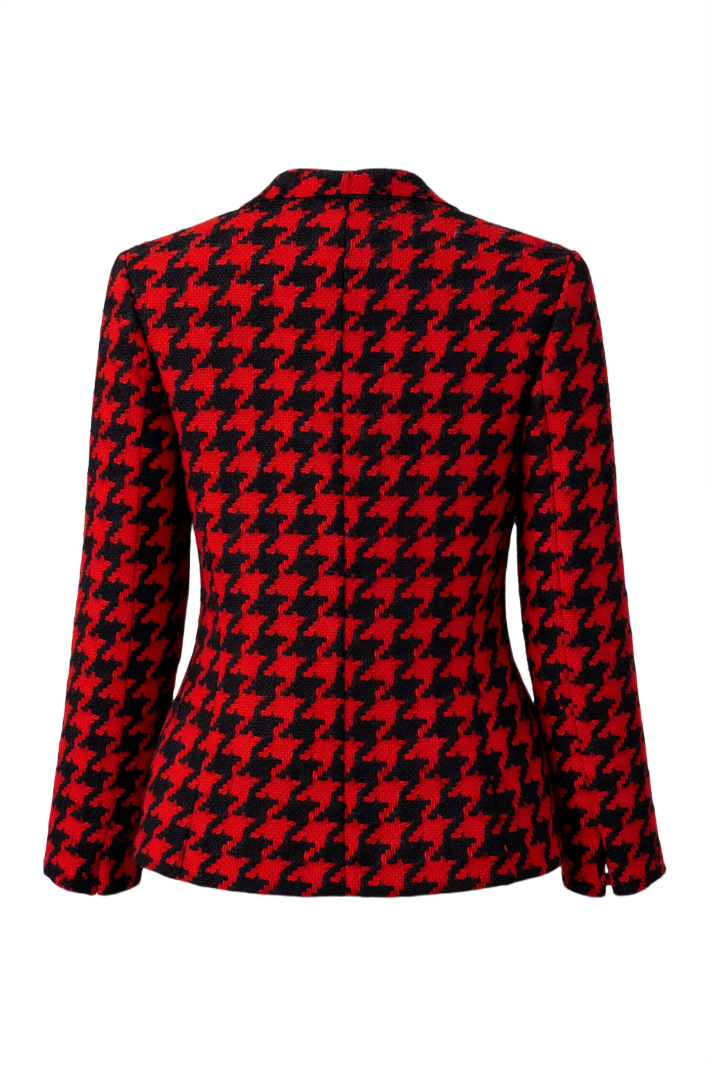 1980s Red Wool Blazer - Back View