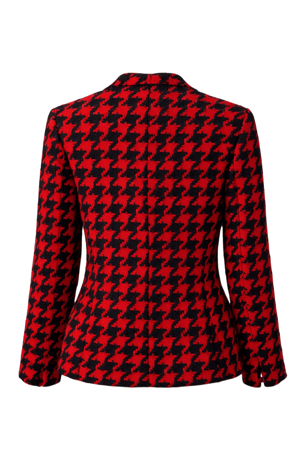 1980s Red Wool Blazer - Back View