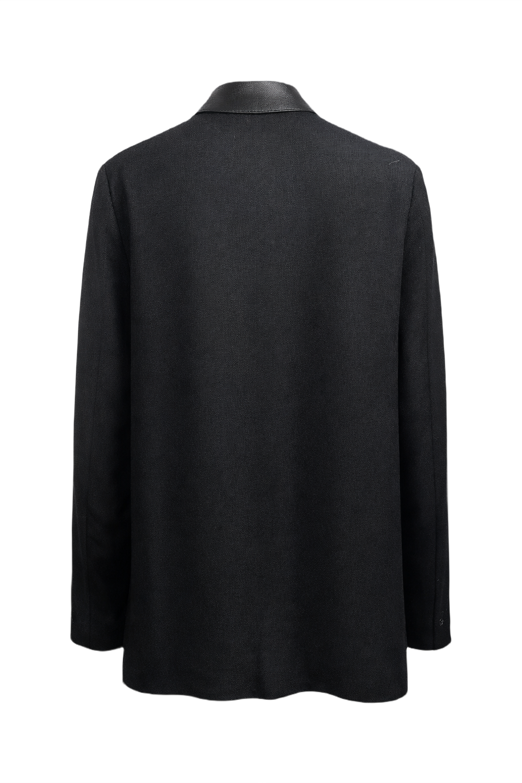 1990s Black Silk Blend Jacket - Back View