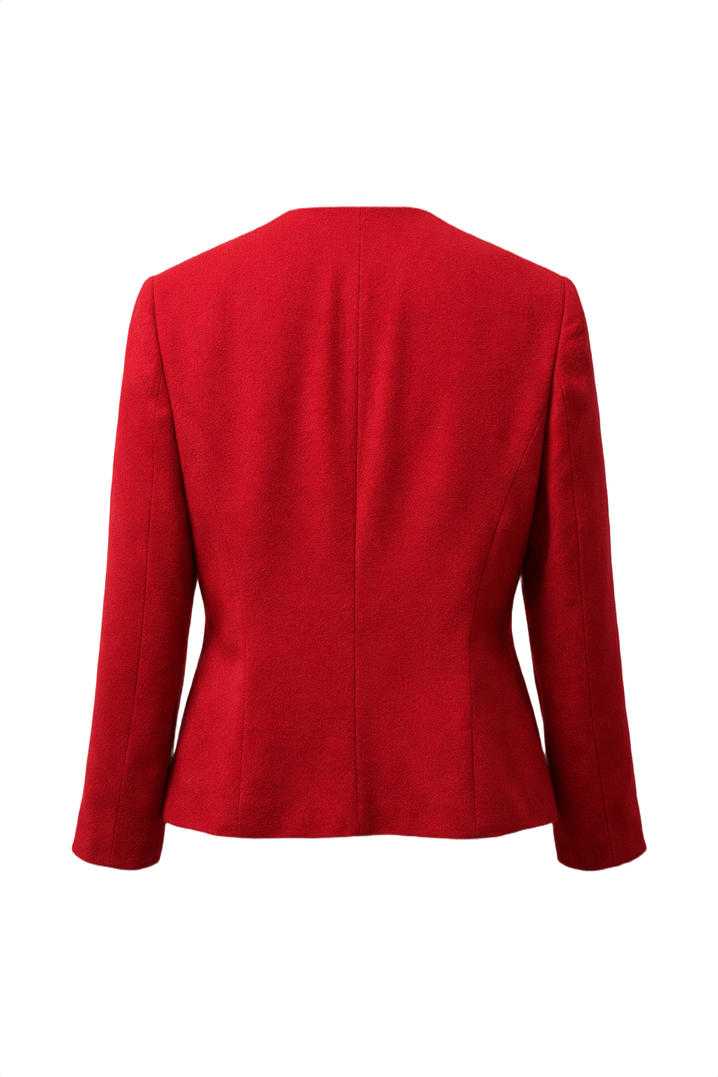 1980s Red Wool Blazer - Back View