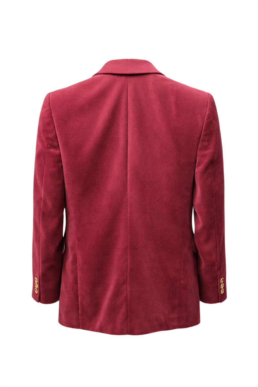 1980s Deep Rose Pink Wool Blazer - Back View