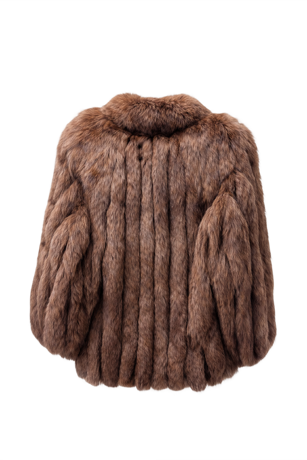 1980s Brown Fur Coat - Back View