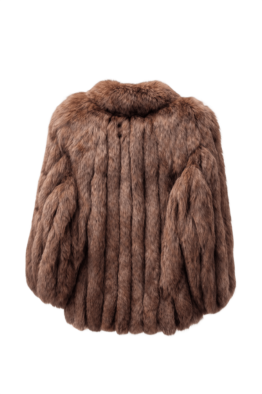 1980s Brown Fur Coat - Back View