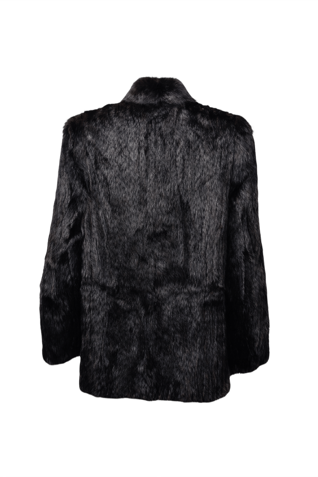 1980s Dark Brown Fur Coat - Back View
