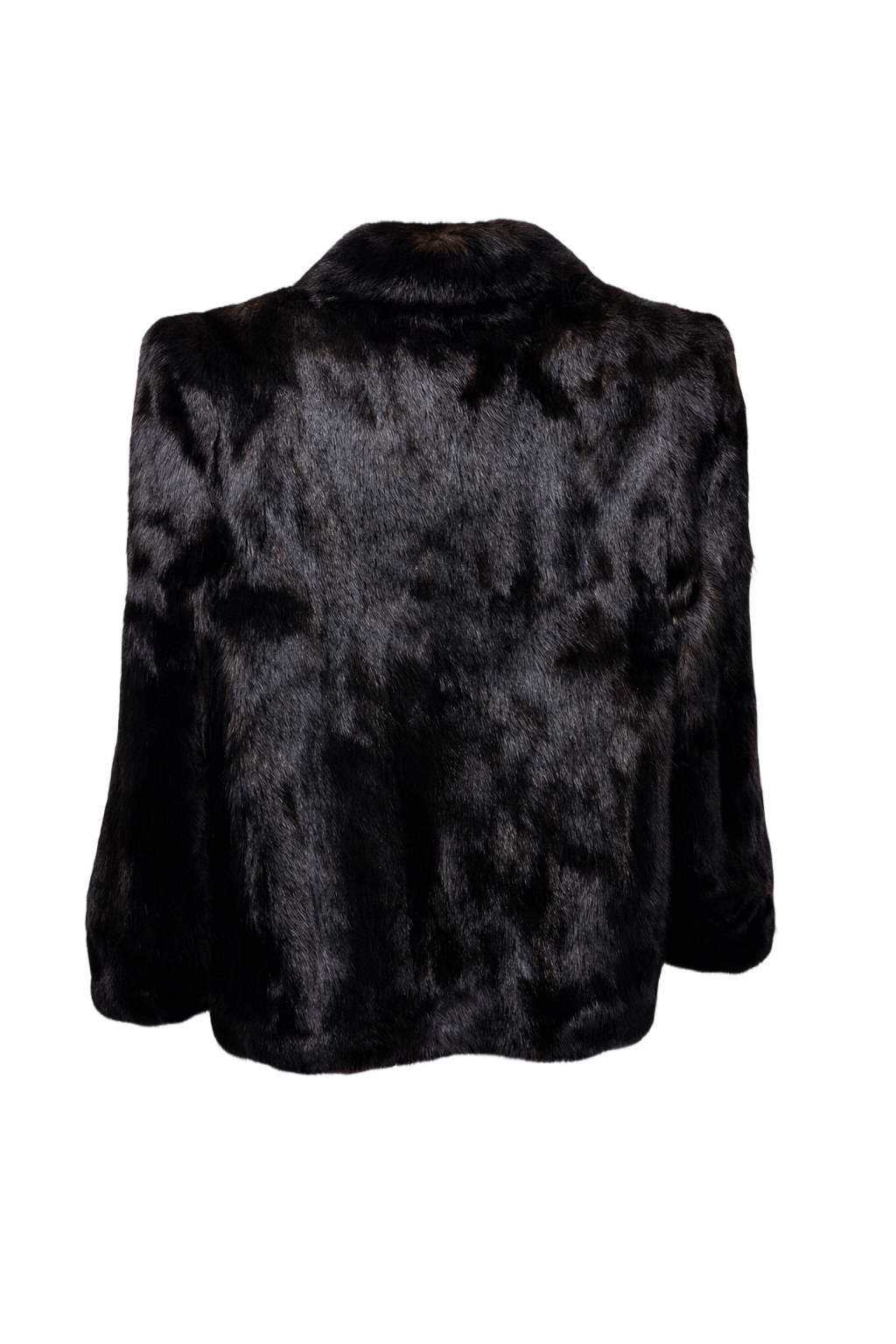 1980s Dark Brown Fur Coat - Back View