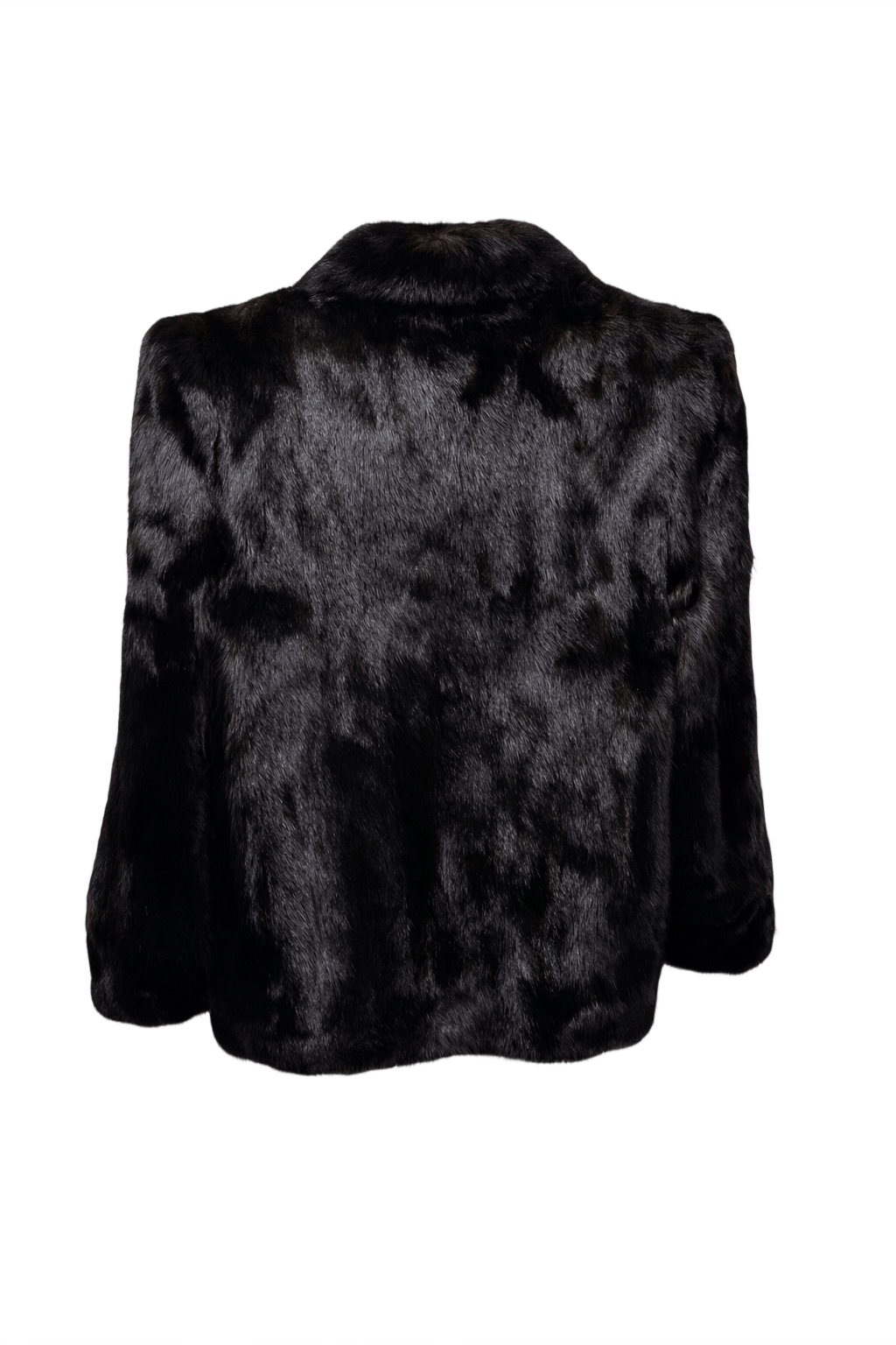1980s Dark Brown Fur Coat - Back View