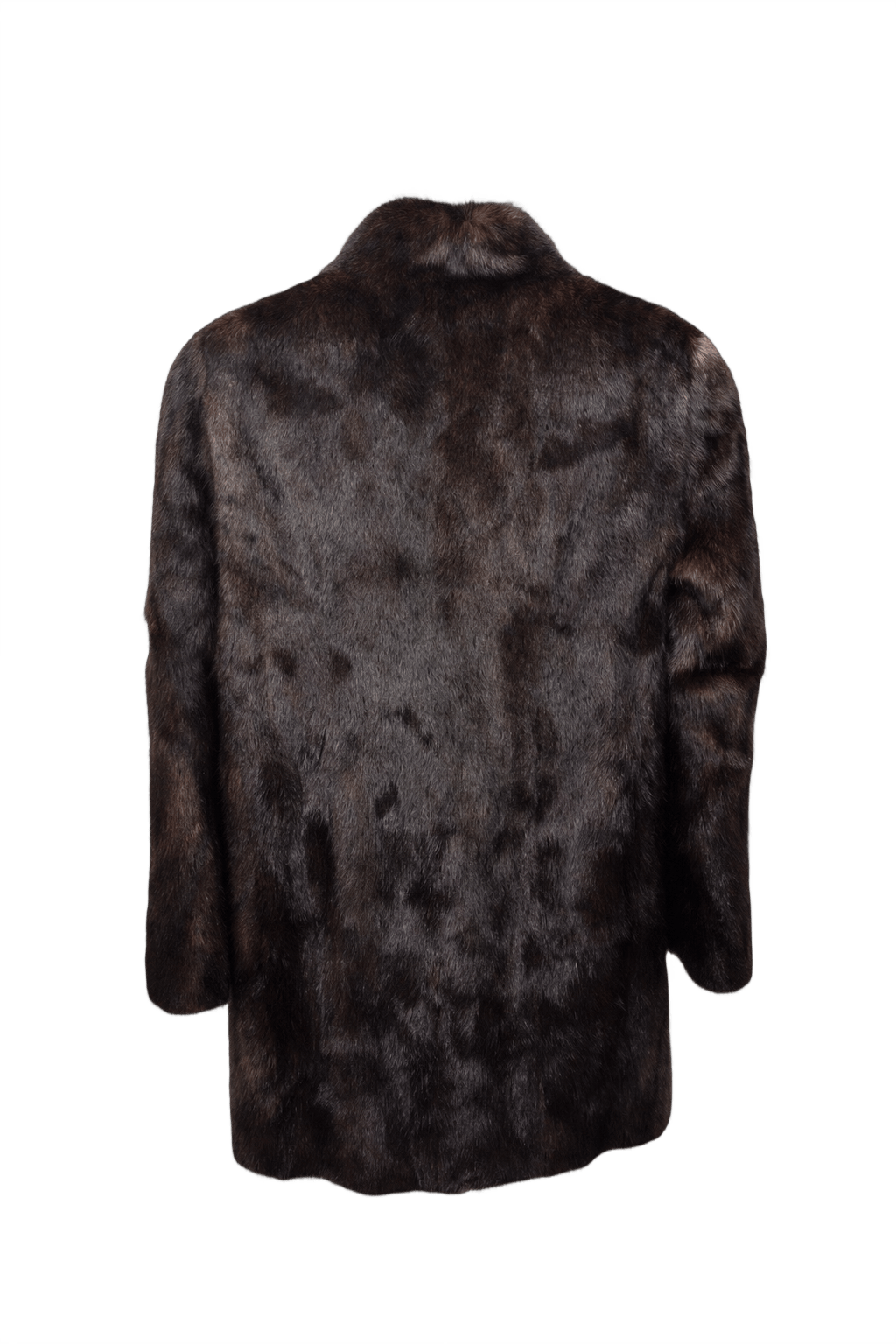 1980s Dark Brown Mink Fur Coat - Back View
