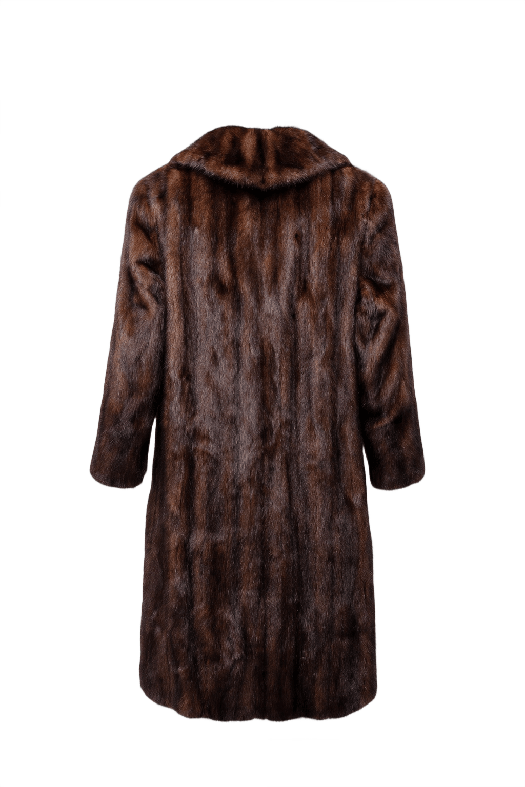 1980s Brown Mink Fur Coat - Back View