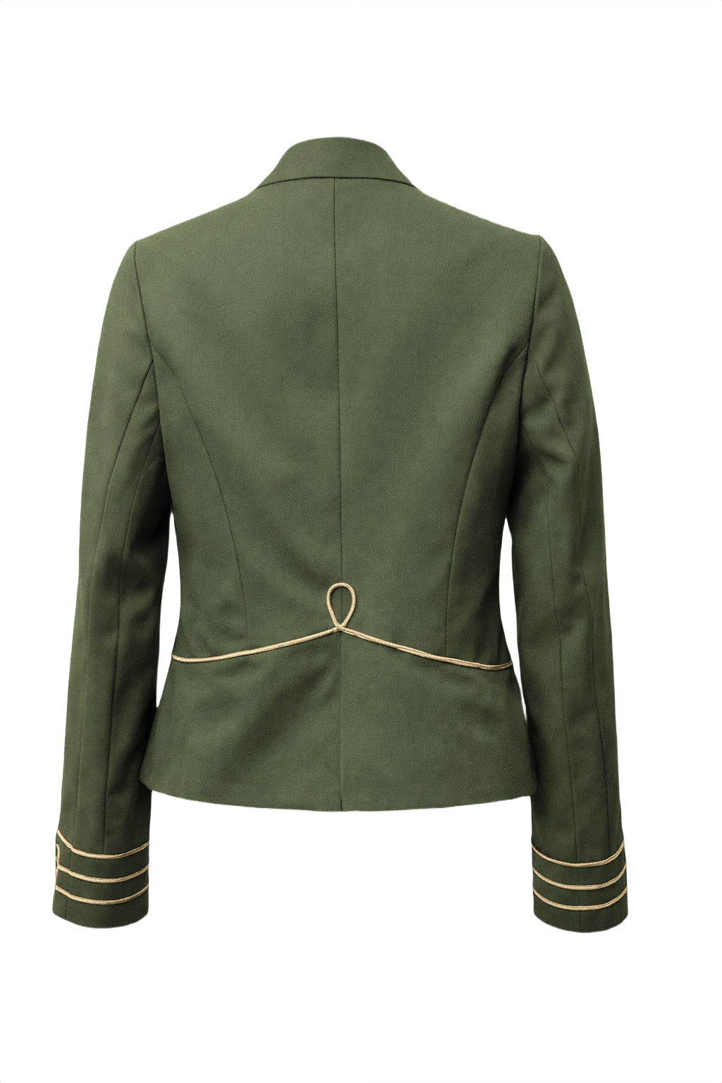 1990s Olive Green Wool Jacket - Back View