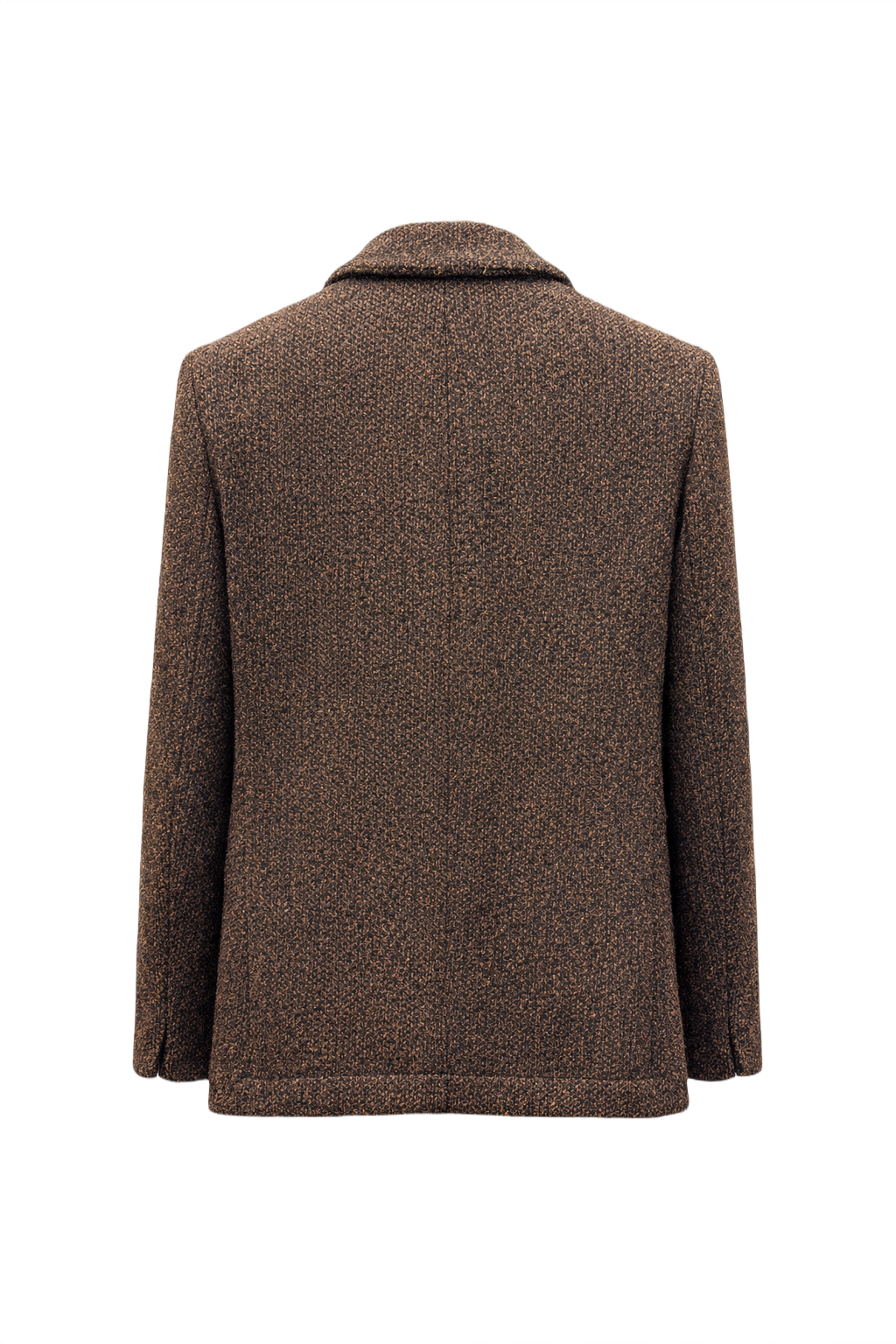 1980s Brown Wool Blazer - Back View