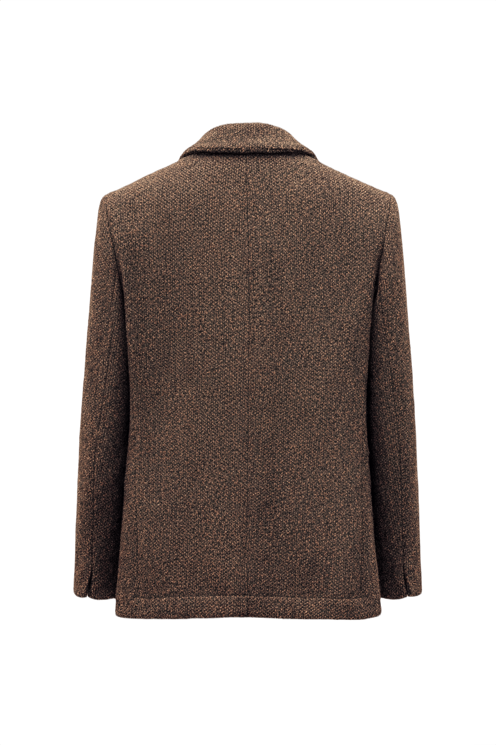 1980s Brown Wool Blazer - Back View