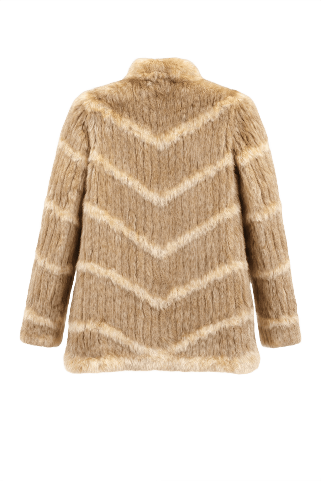 1980s Beige Fur Coat - Back View