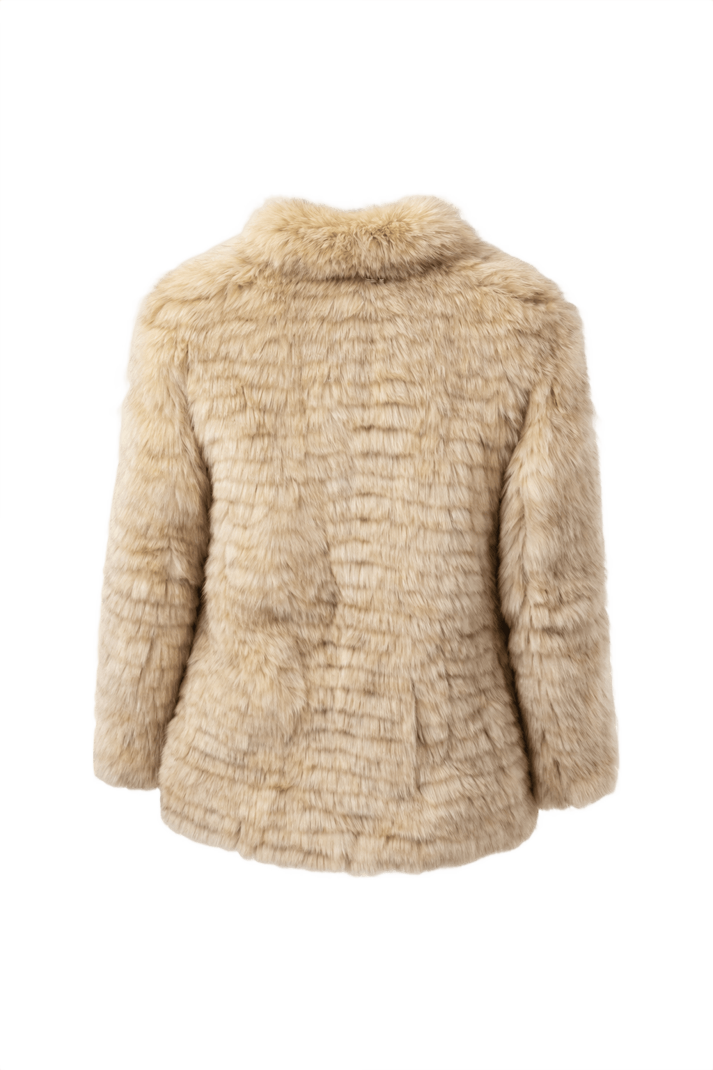 1980s Beige Fur Coat - Back View