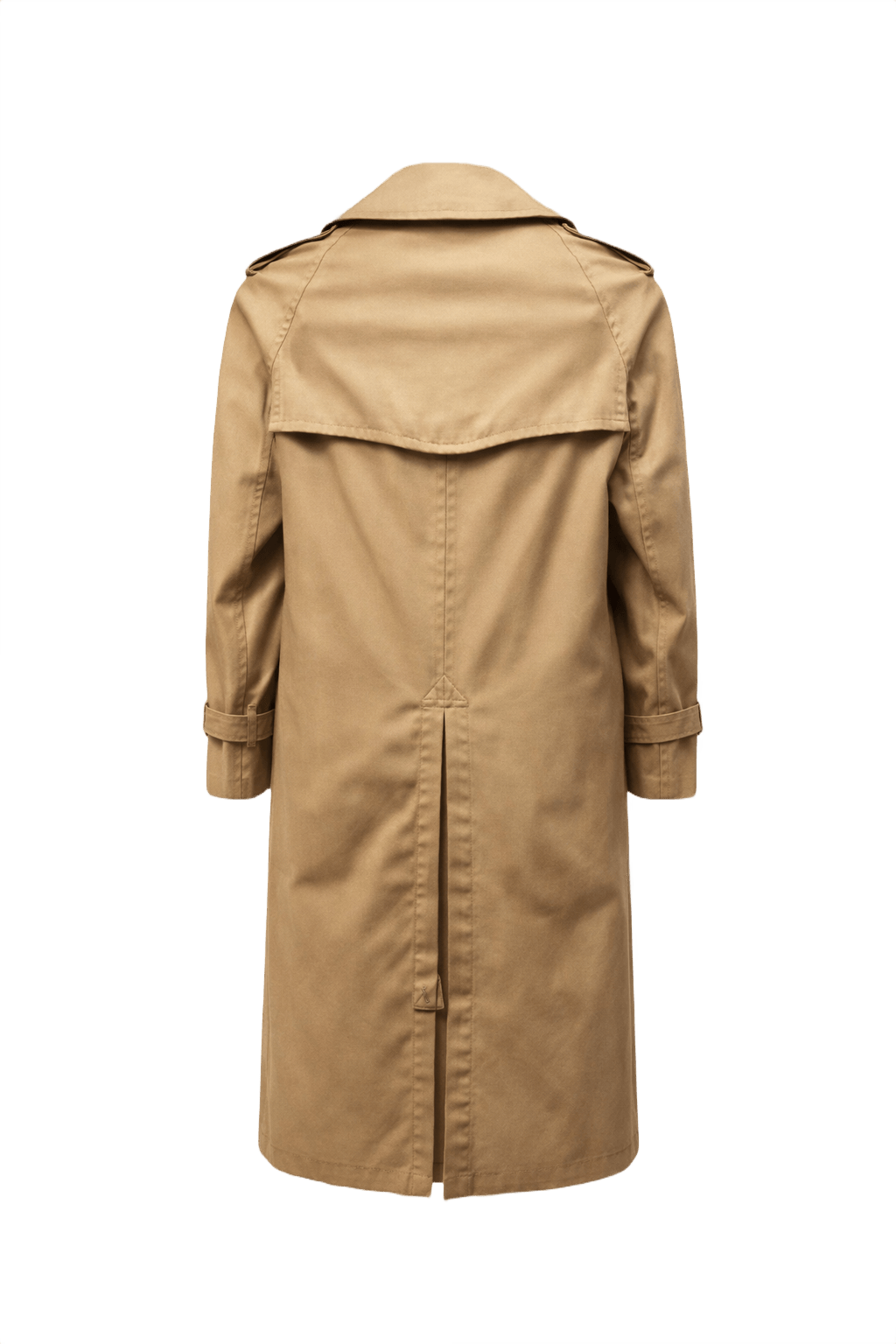 1980s Beige Cotton Trench Coat - Back View