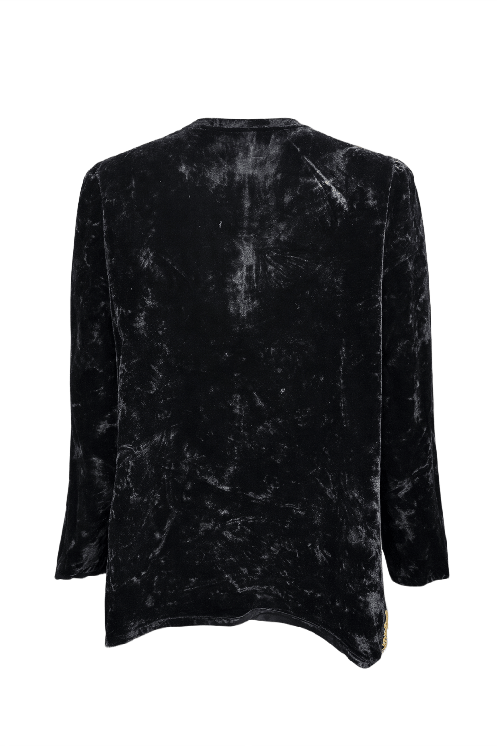 1980s Black Velvet Jacket - Back View