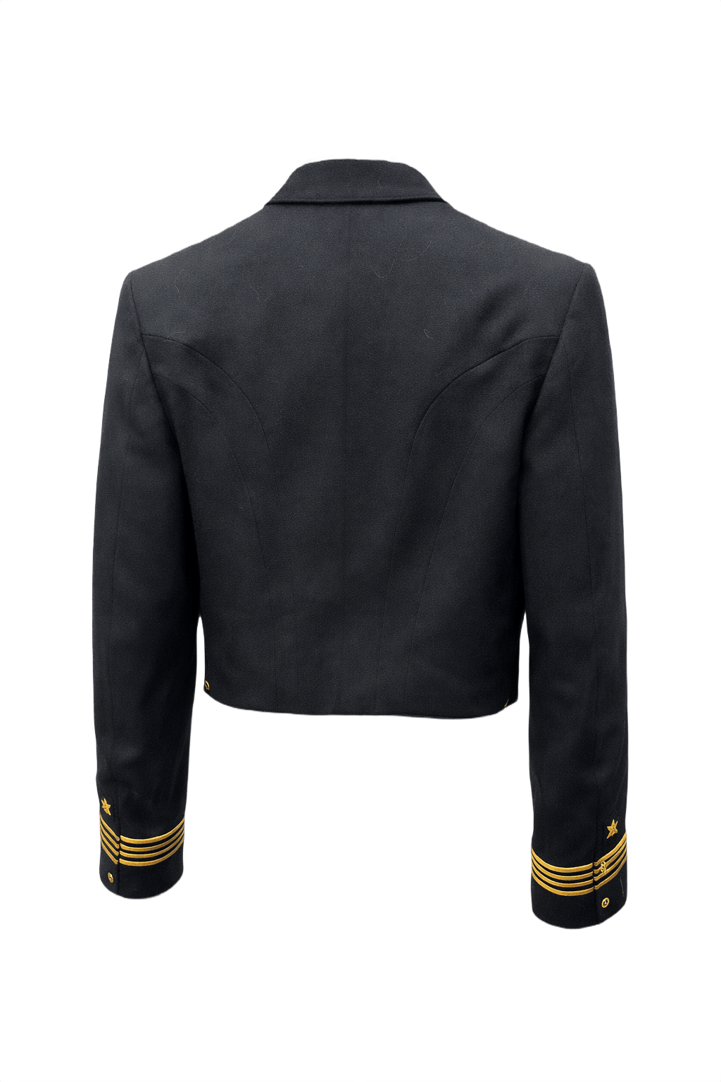 1940s Black Wool Jacket - Back View