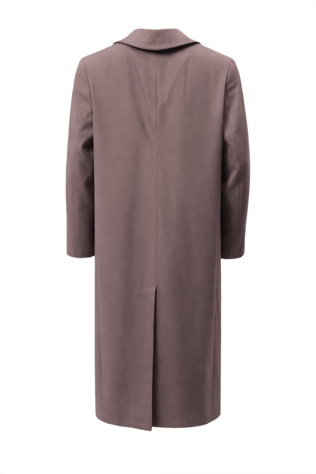 1990s Taupe Wool Coat - Back View