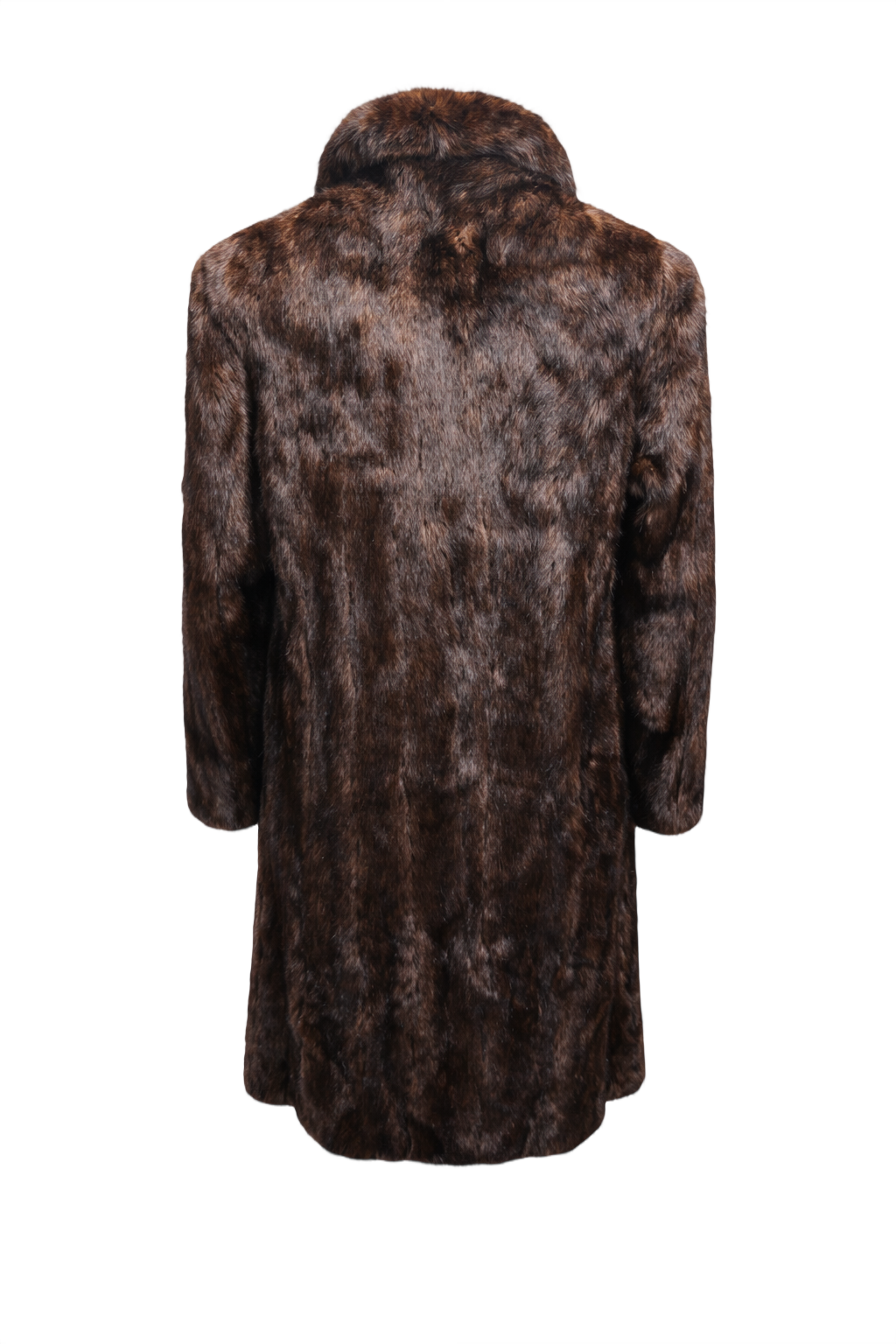 1970s Dark Brown Fur Coat - Back View