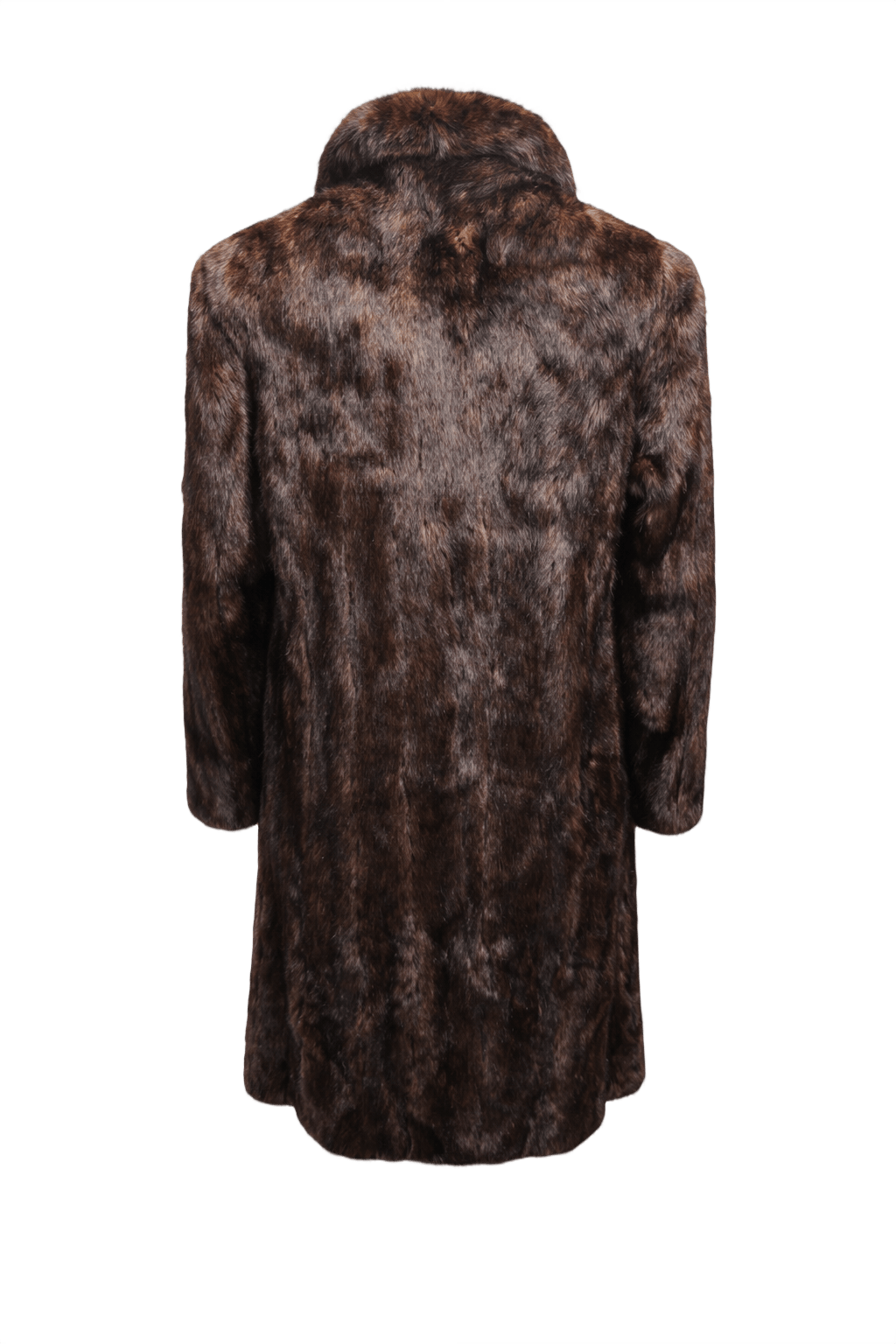 1970s Dark Brown Fur Coat - Back View