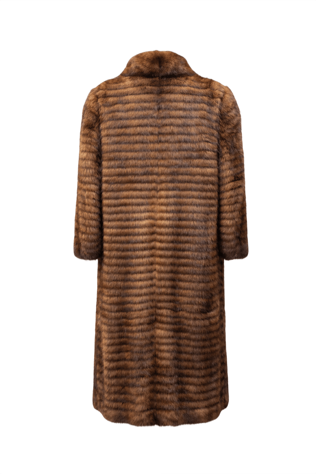 1980s Brown Fur Coat - Back View