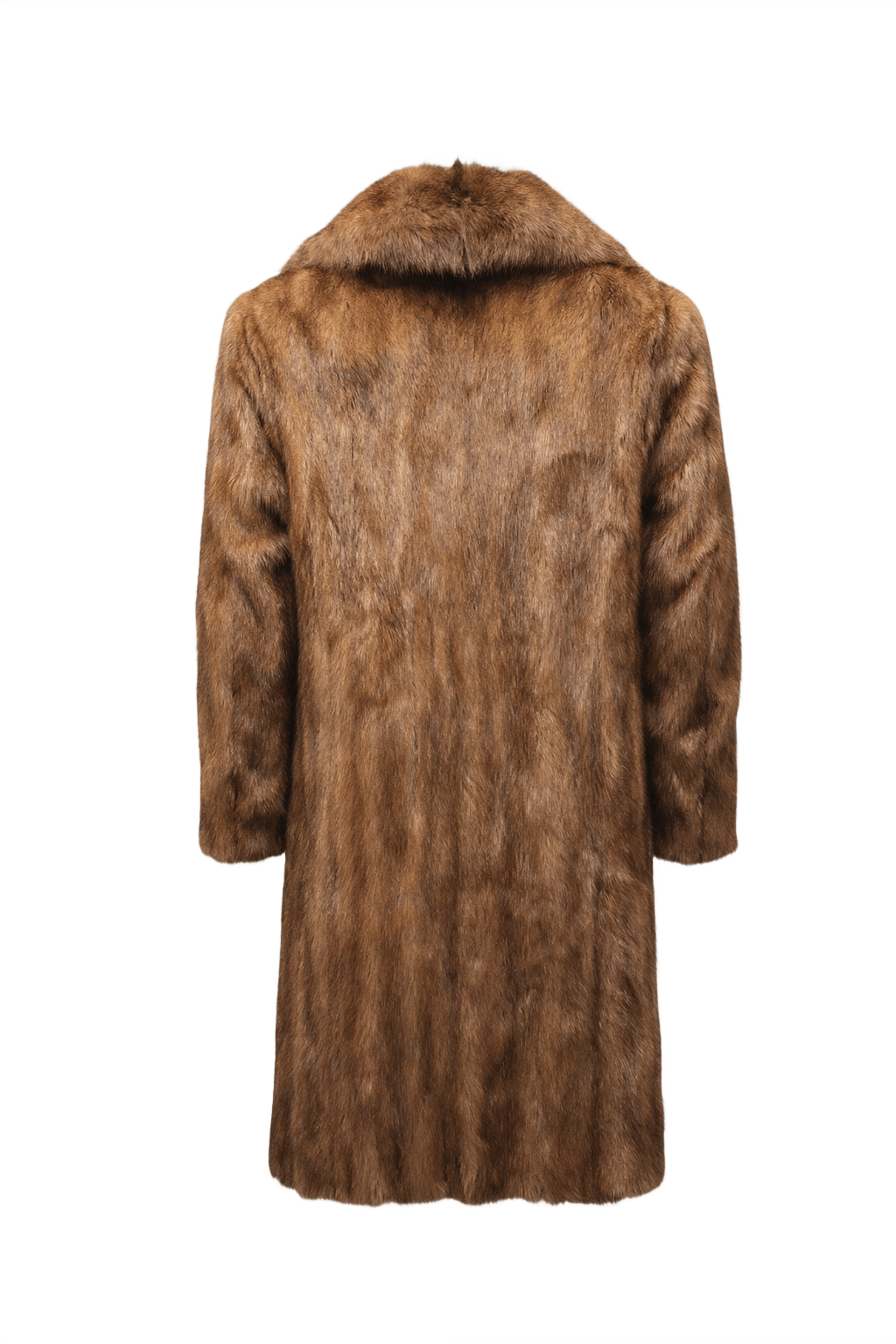1970s Brown Fur Coat - Back View