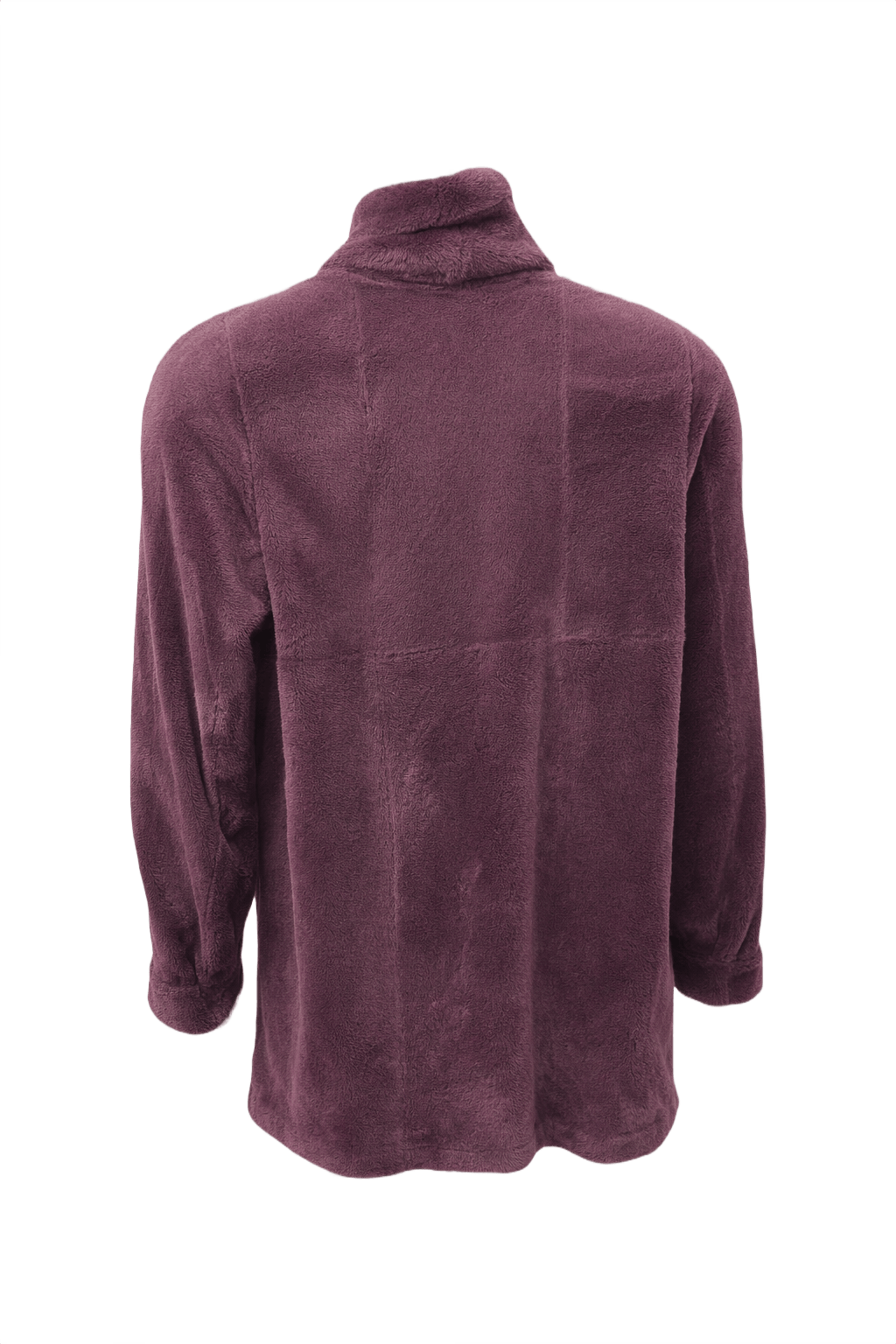 1980s Dusty Rose Purple Shredded Mink Fur Coat - Back View