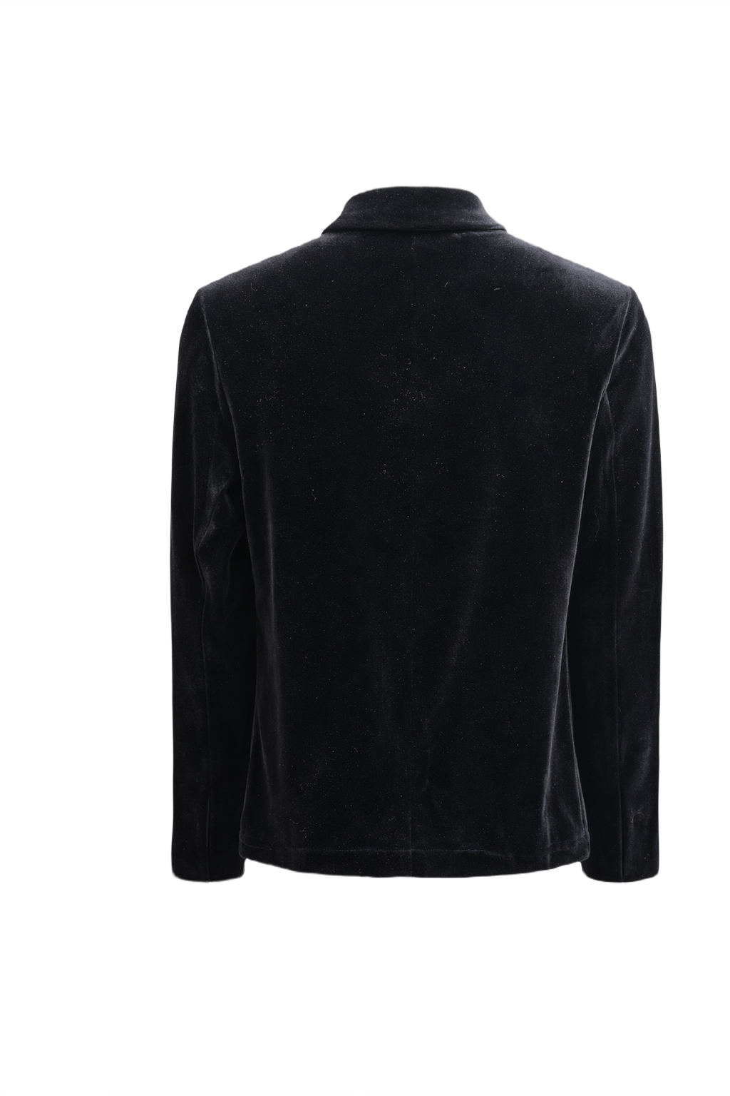 1990s Black Velvet Jacket - Back View