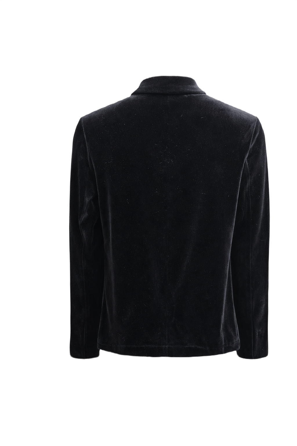 1990s Black Velvet Jacket - Back View
