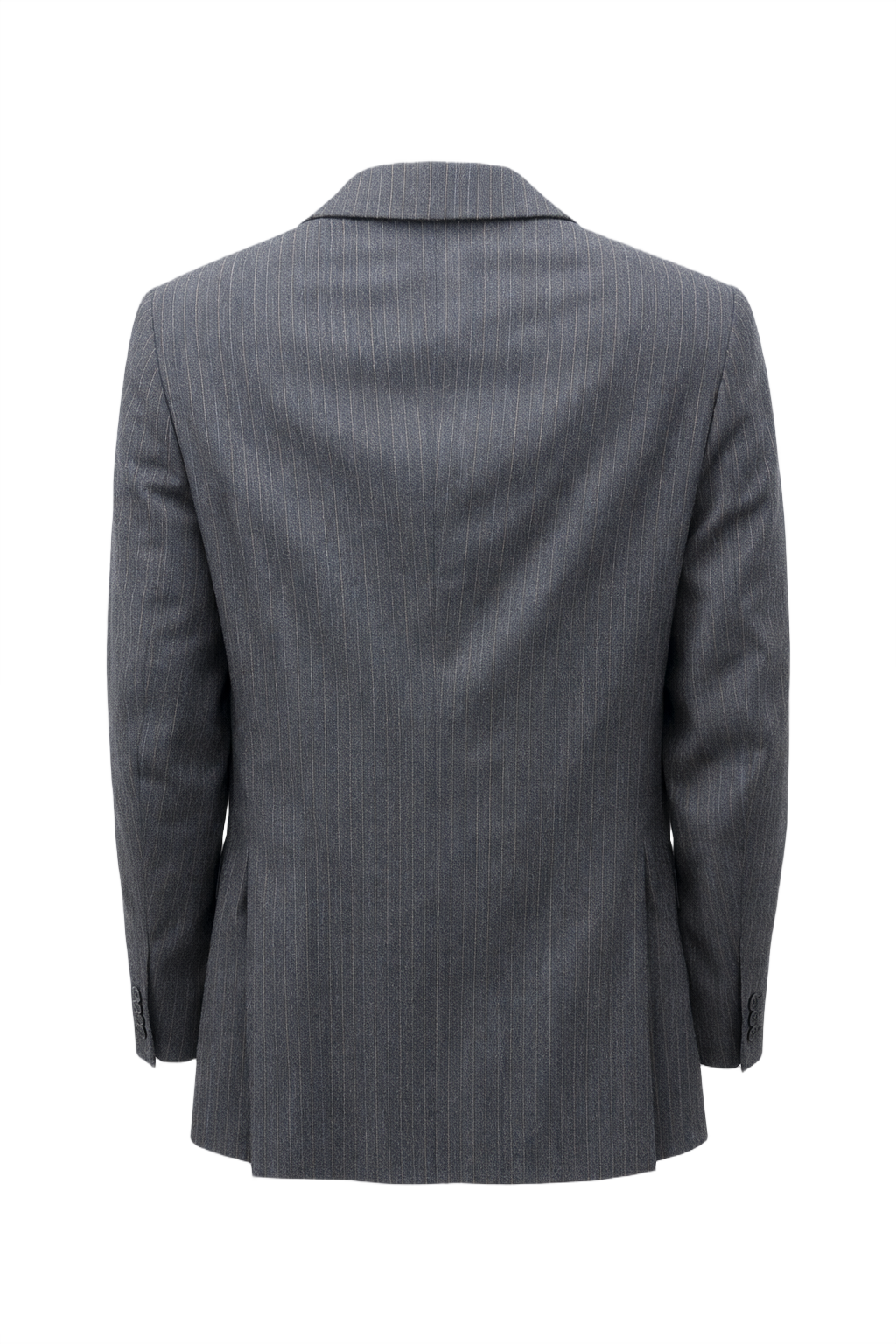 1980s Grey Wool Blend Blazer - Back View
