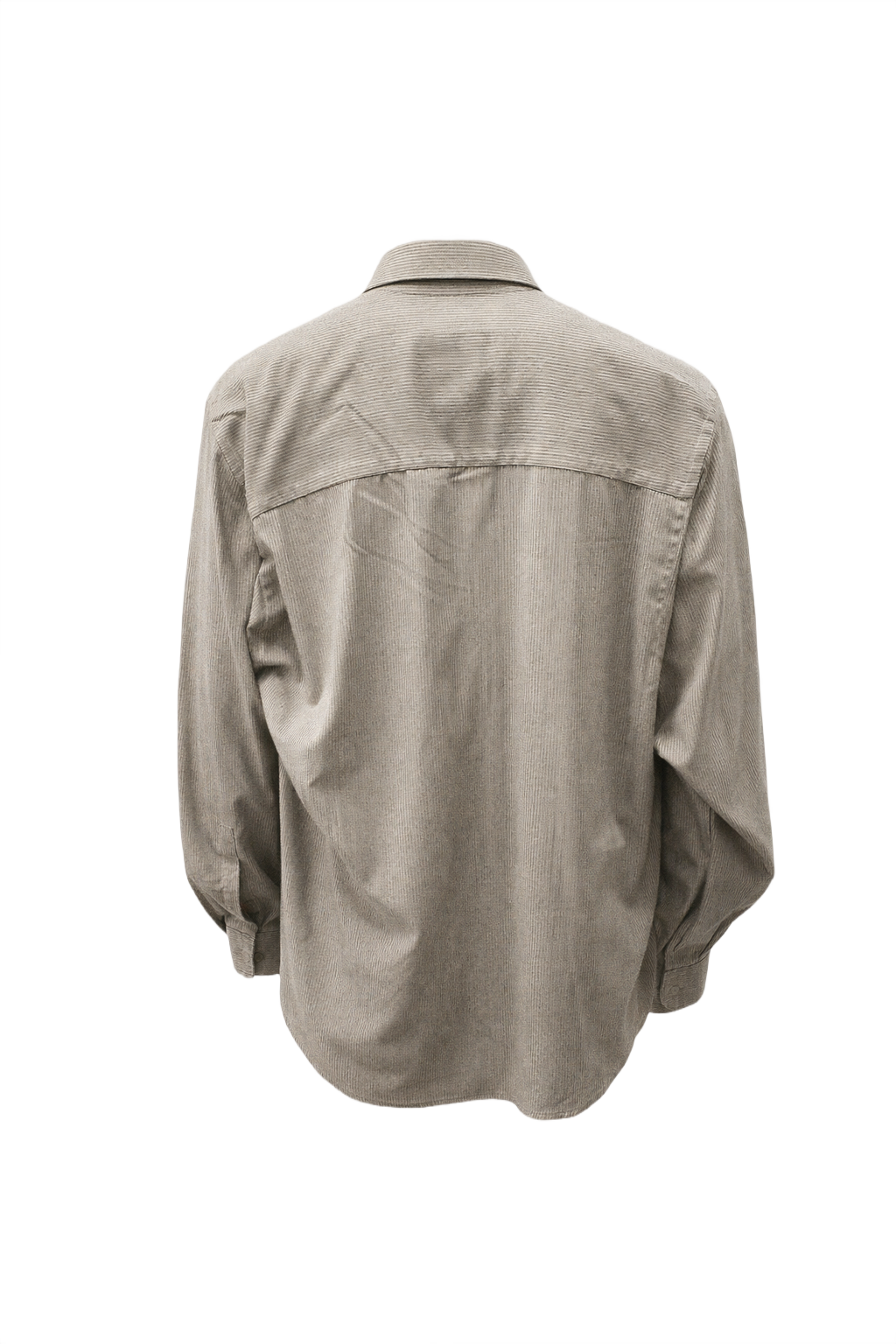1990s Light Beige Cotton Shirt - Back View