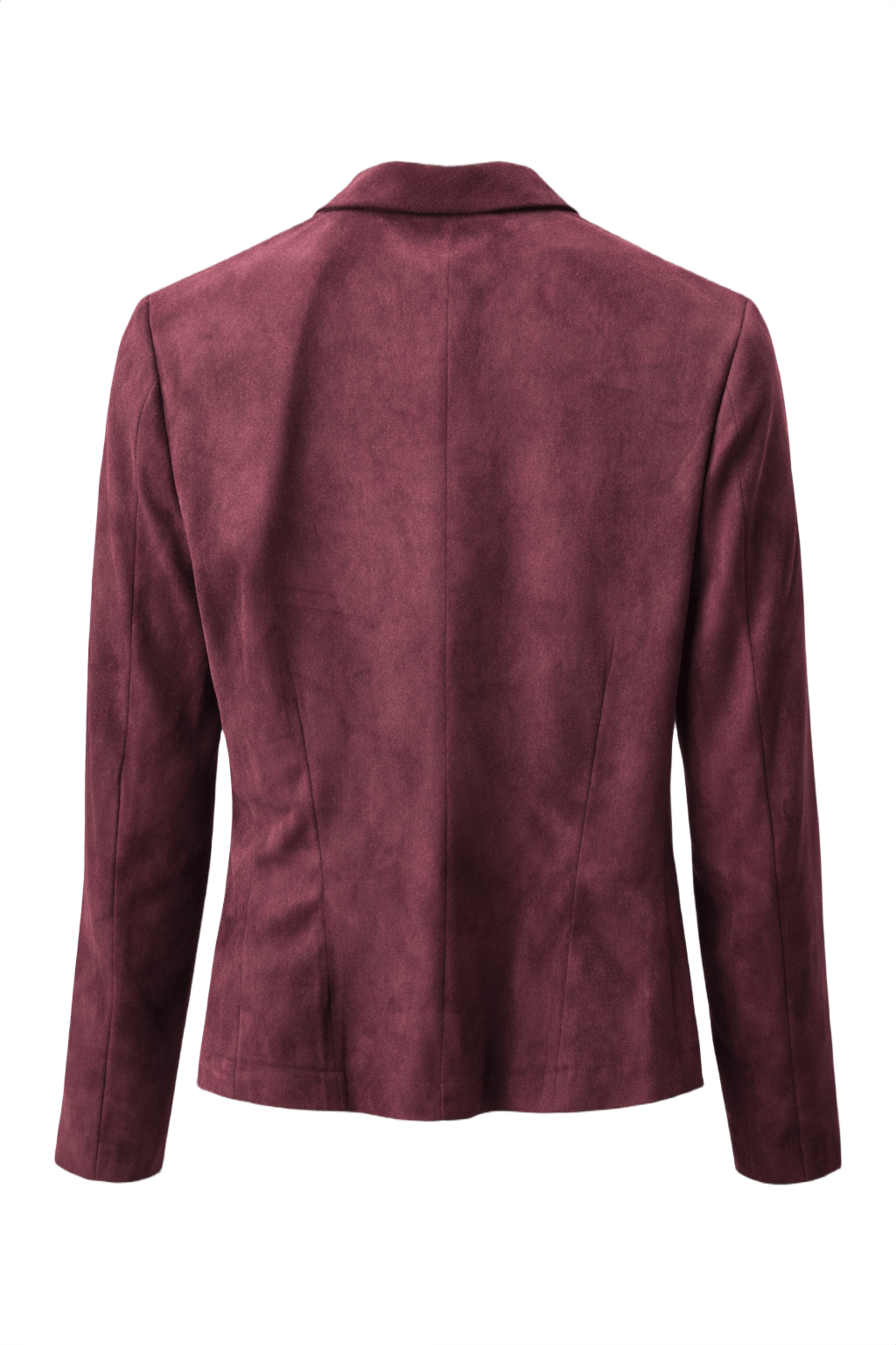 1990s Deep Plum Velvet Jacket - Back View