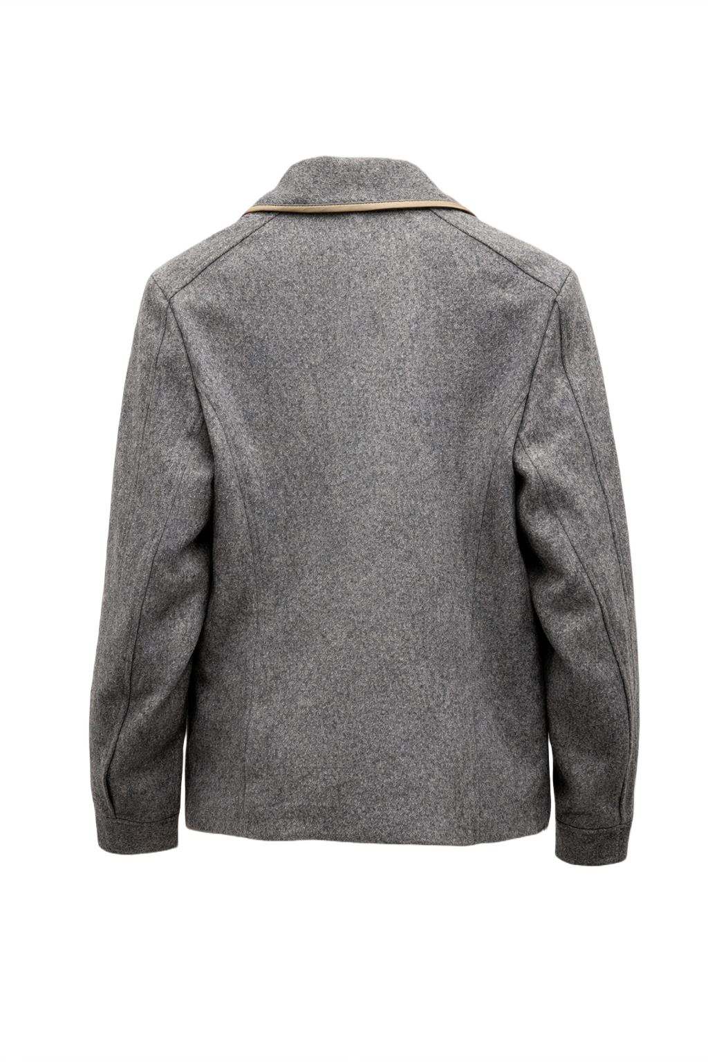 1980s Grey Wool Jacket - Back View