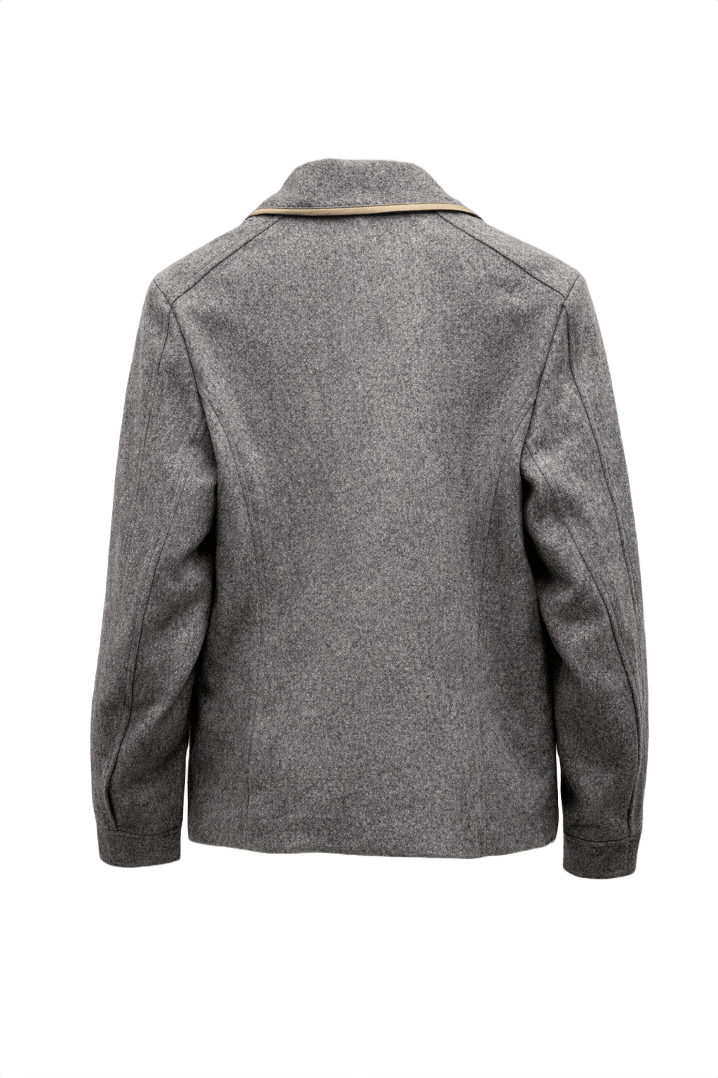 1980s Grey Wool Jacket - Back View