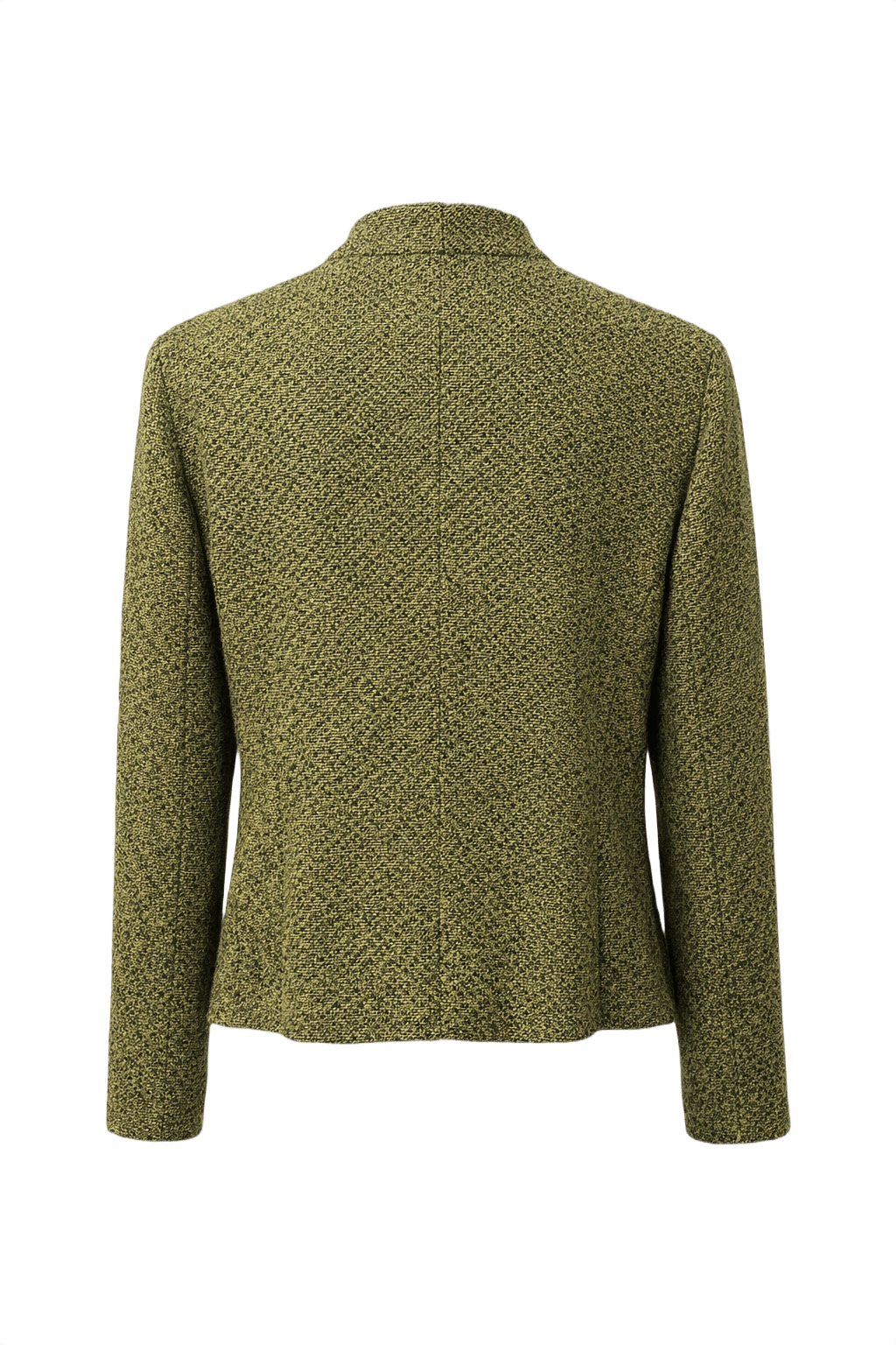 1980s Olive Green Wool Blend Jacket - Back View