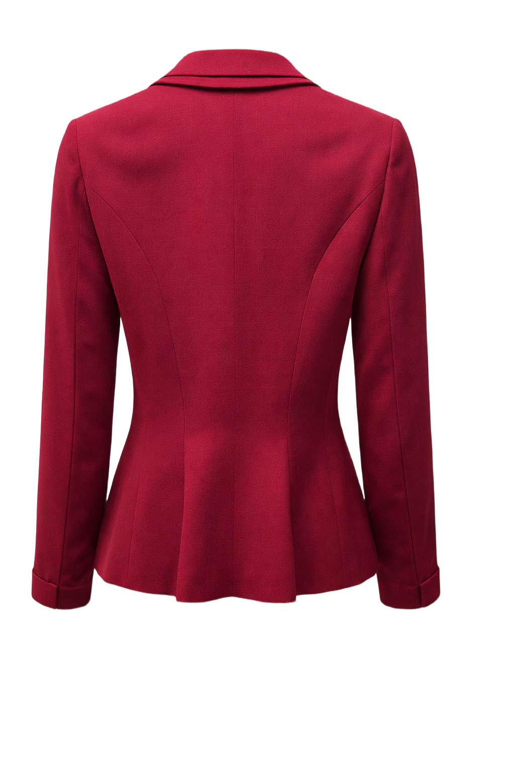 1950s Deep Burgundy Wool Jacket - Back View