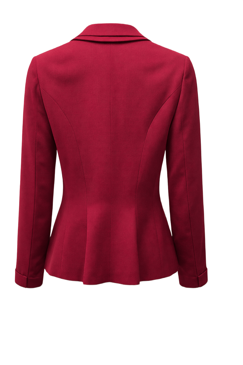 1950s Deep Burgundy Wool Jacket - Back View