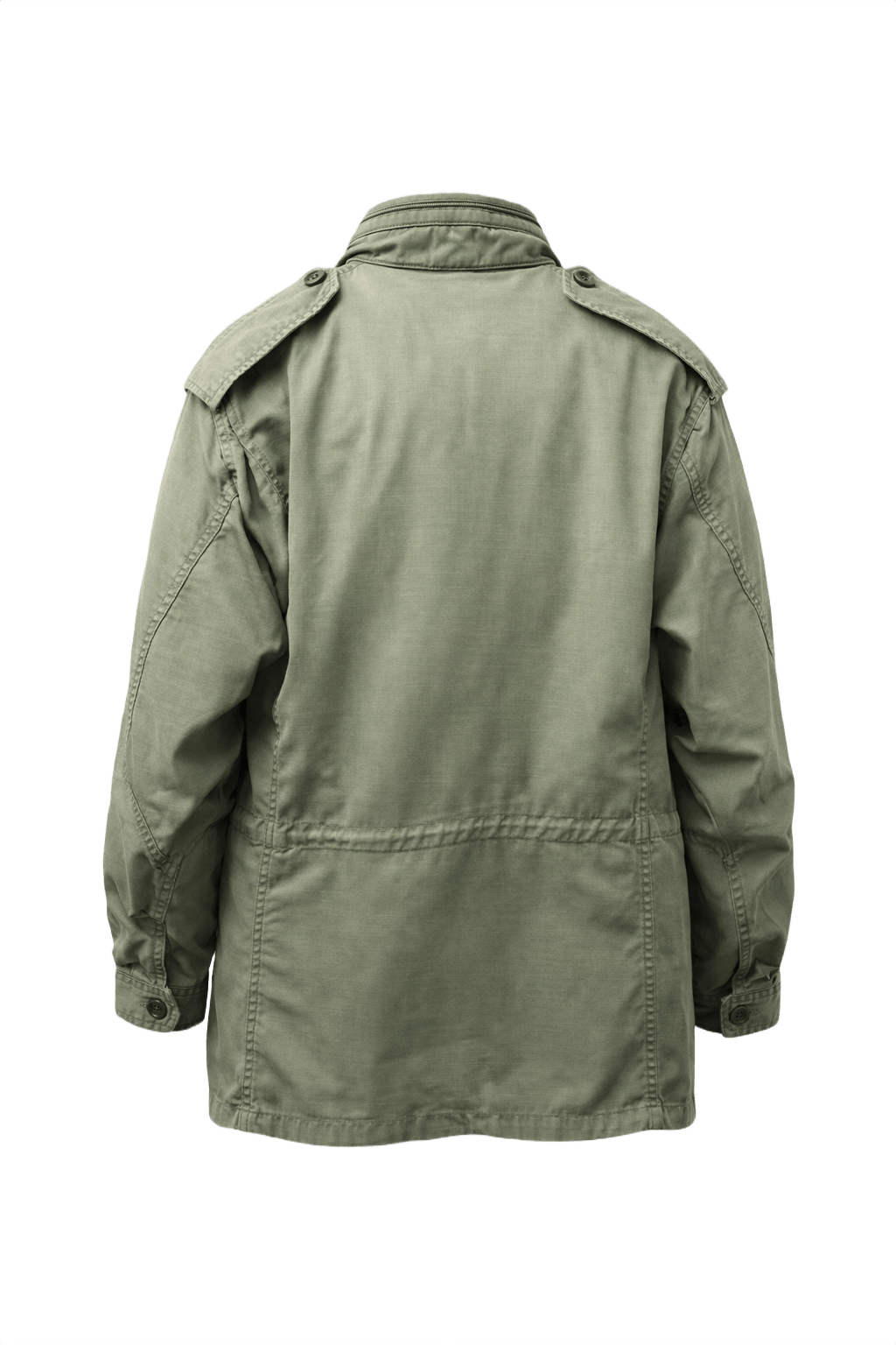 1940s Olive Drab Cotton Jacket - Back View