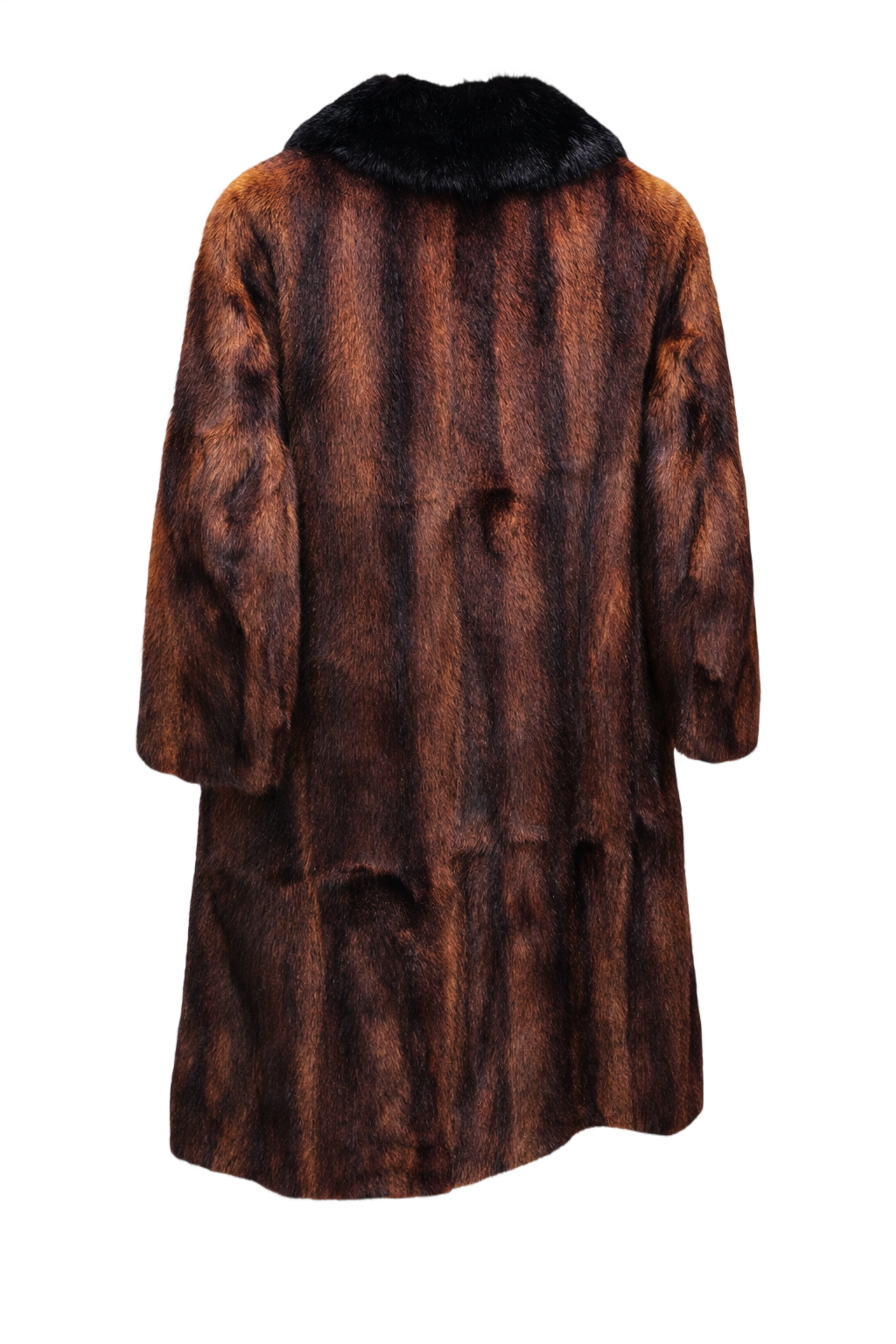 1980s Chocolate Brown Mink Fur Coat - Back View