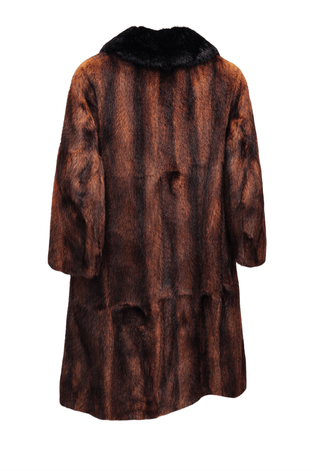 1980s Chocolate Brown Mink Fur Coat - Back View