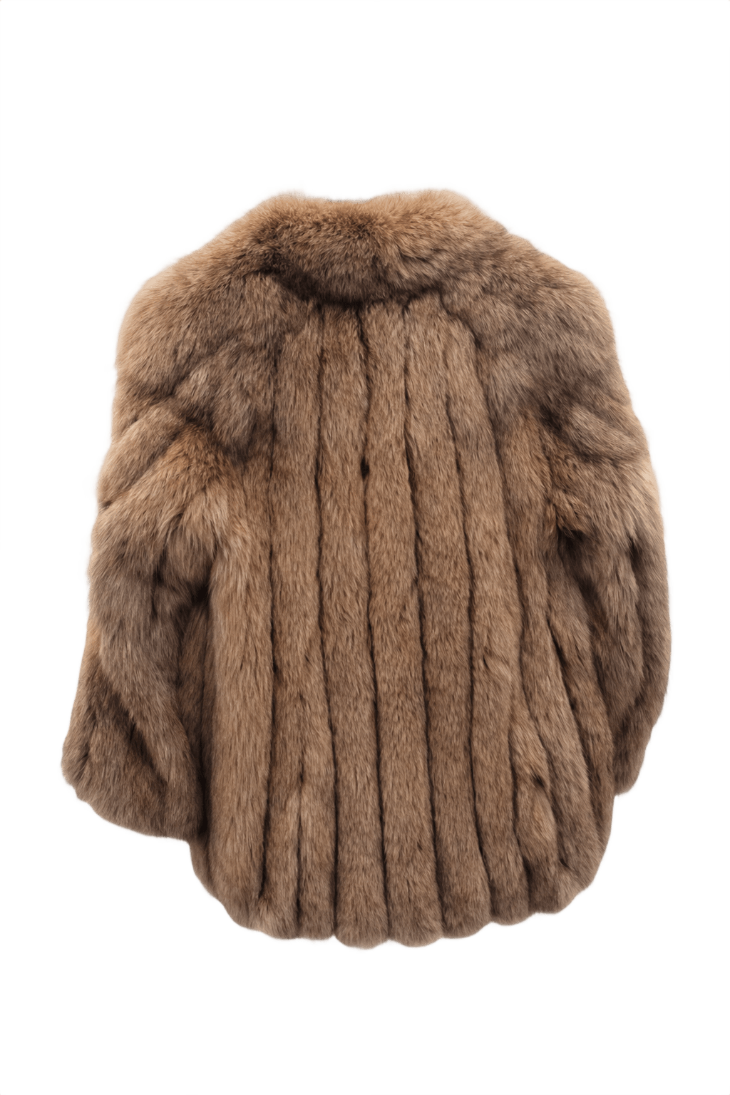 1980s Brown Fur Coat - Back View